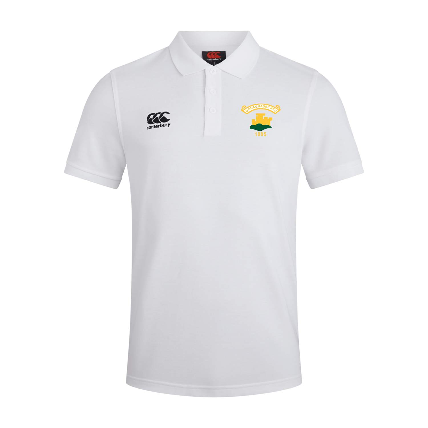 Donaghadee Rugby Club - Waimak Poloshirt - White - Canterbury - Stash Shop