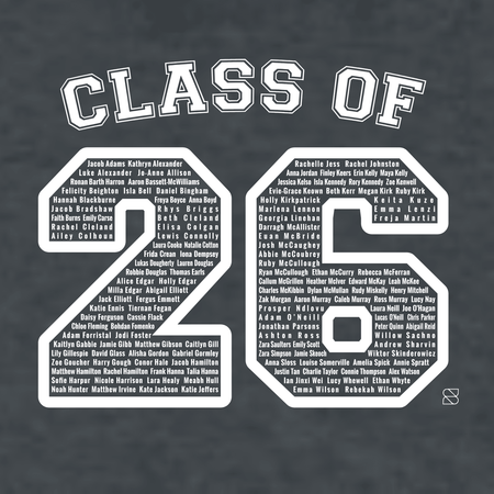 Down High School Leavers 26 - Black Melange Hoody - Stash Shop - Stash Shop