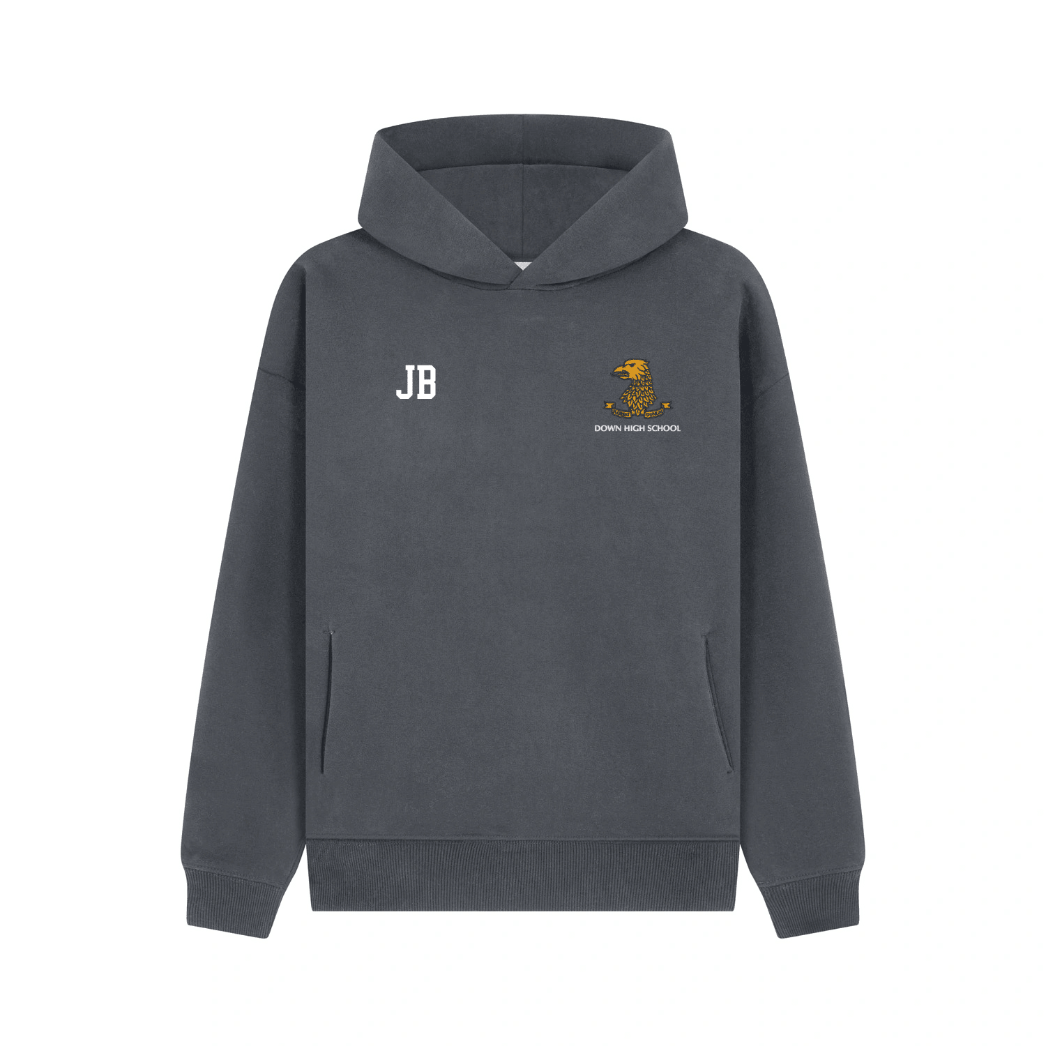 Down High School Leavers 26 - Flint Grey Heavyweight Hoody - Stash Shop - Stash Shop