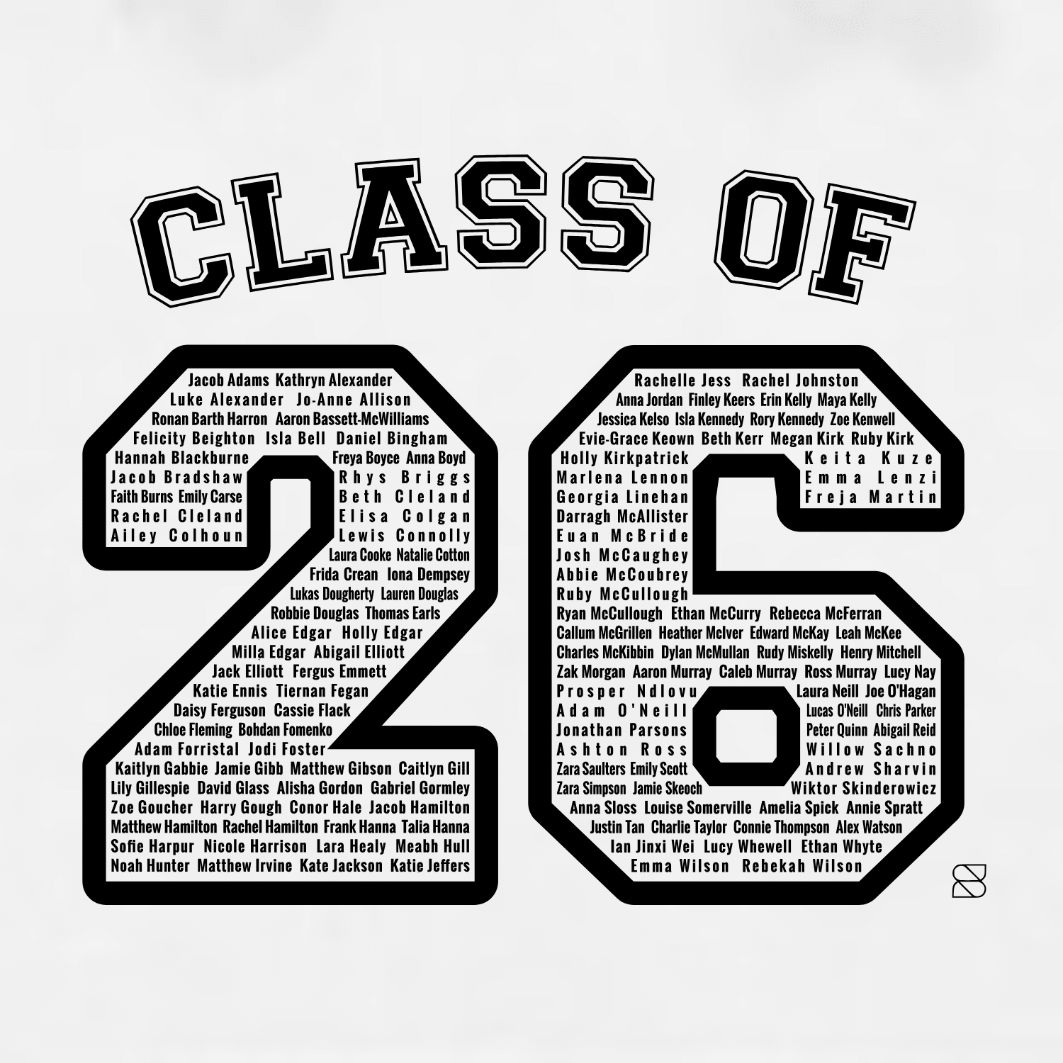 Down High School Leavers 26 - White Hoody - Stash Shop - Stash Shop