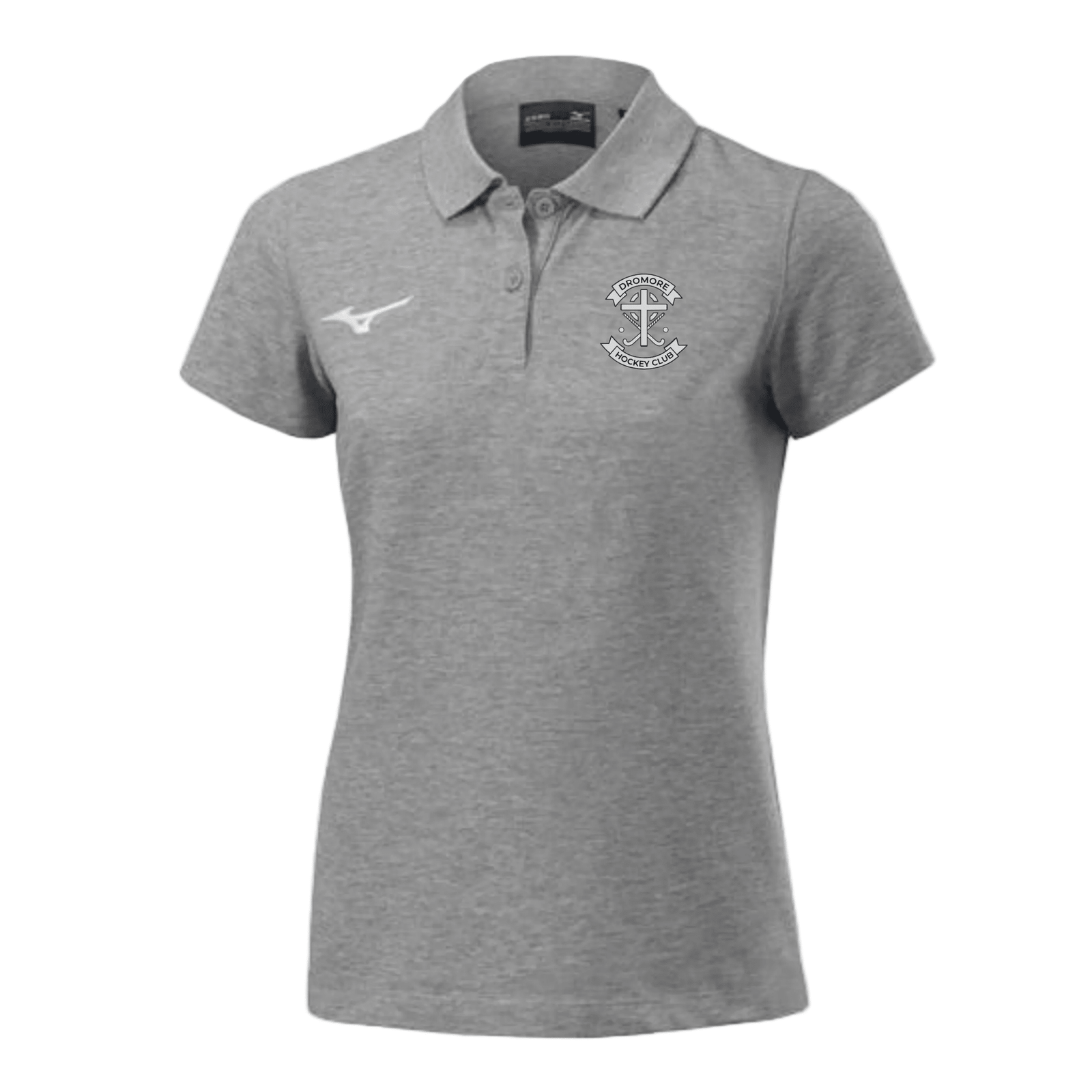 Dromore Ladies Hockey Club - Shizuoka Free Time Polo (Women) - Grey - Mizuno - Stash Shop