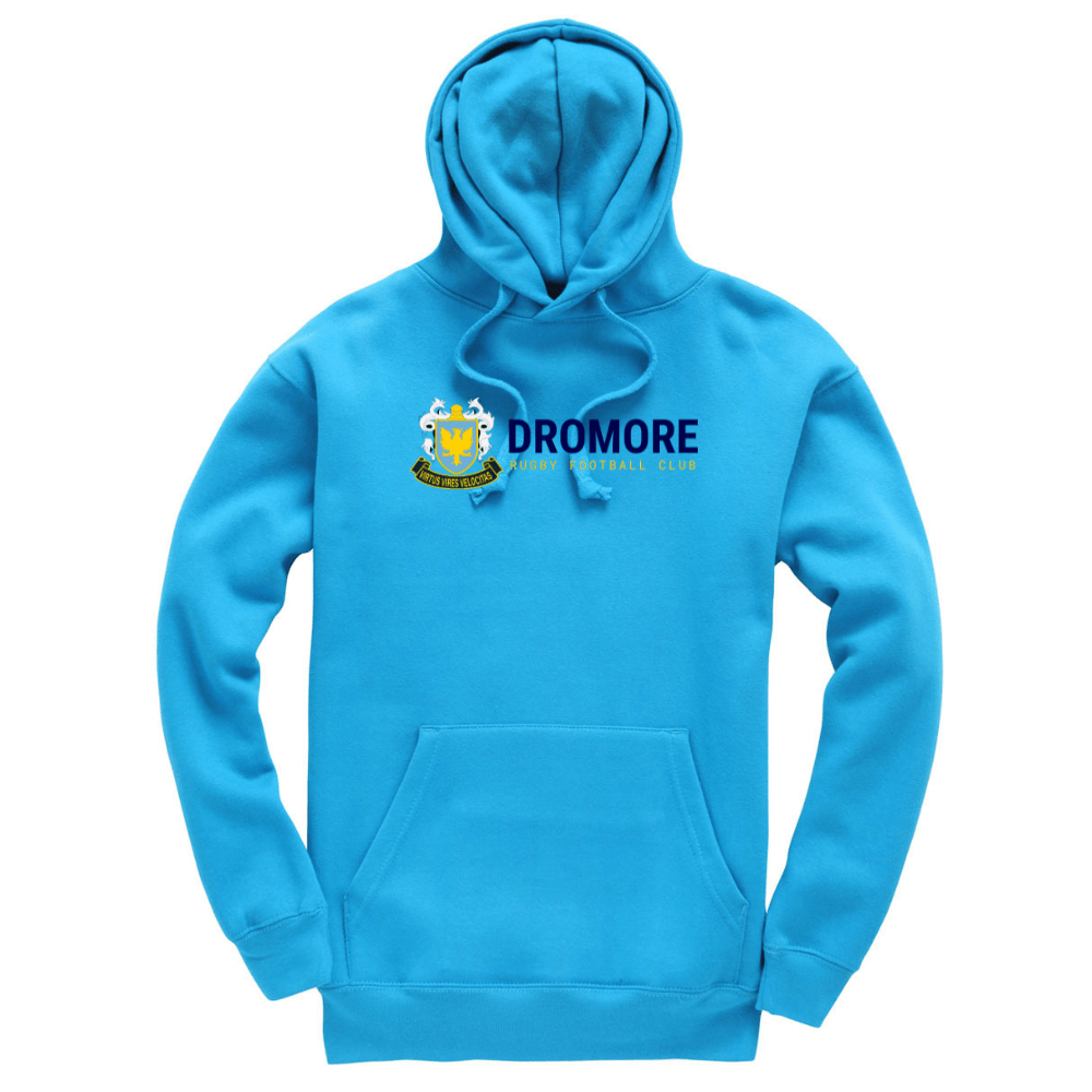 Dromore Rugby Club - Heavyweight Cotton Hoodie - Blue - Stash Inc. - Stash Shop