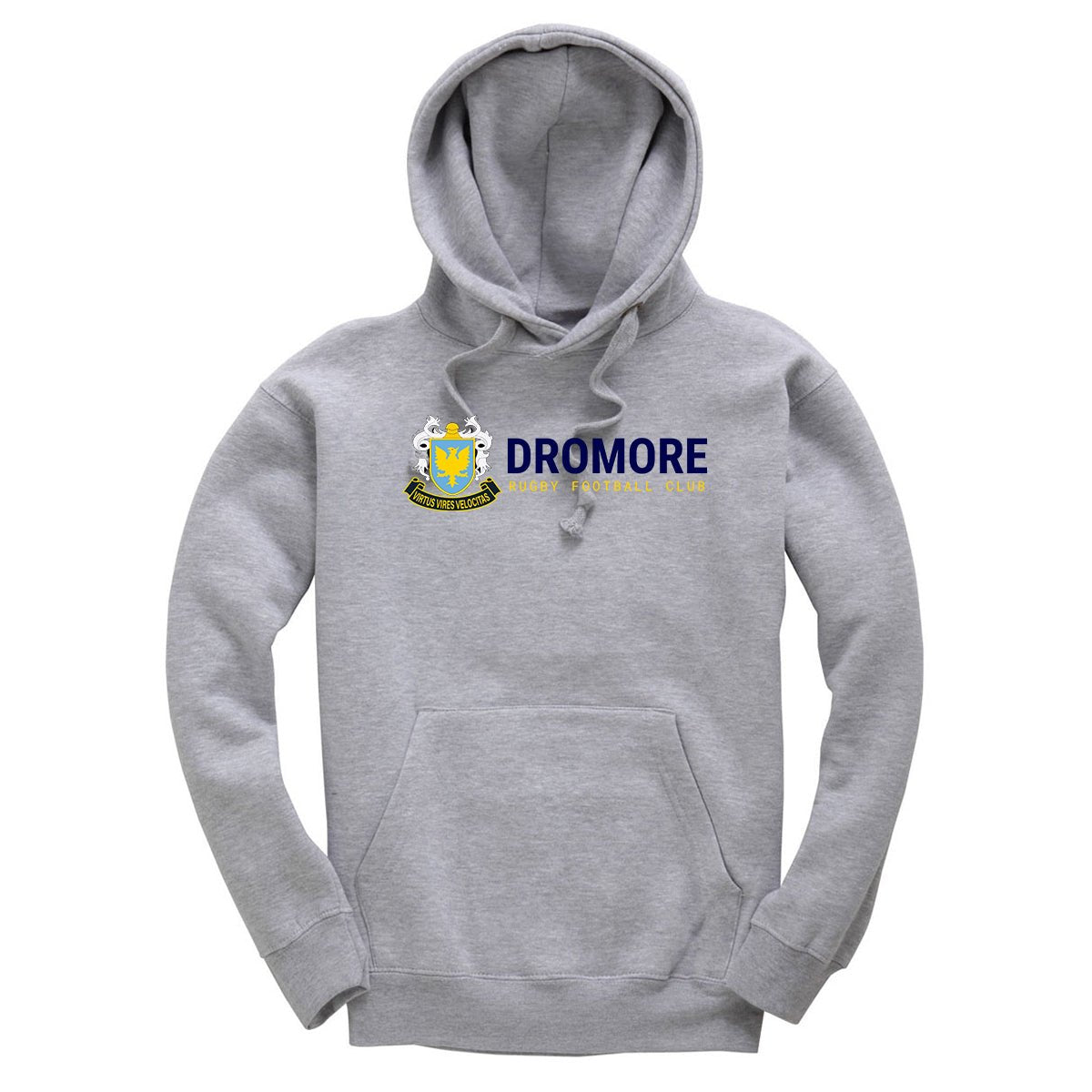 Dromore Rugby Club - Heavyweight Cotton Hoodie - Grey - Stash Inc. - Stash Shop