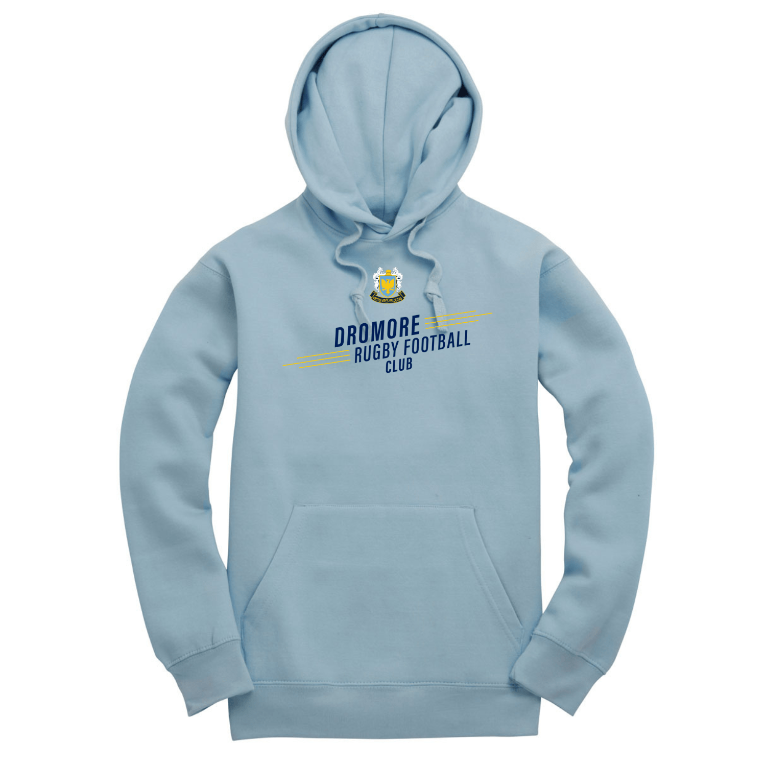 Dromore Rugby Club - Heavyweight Cotton Logo Hoodie - Blue - Stash Inc. - Stash Shop