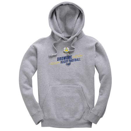 Dromore Rugby Club - Heavyweight Cotton Logo Hoodie - Grey - Stash Inc. - Stash Shop