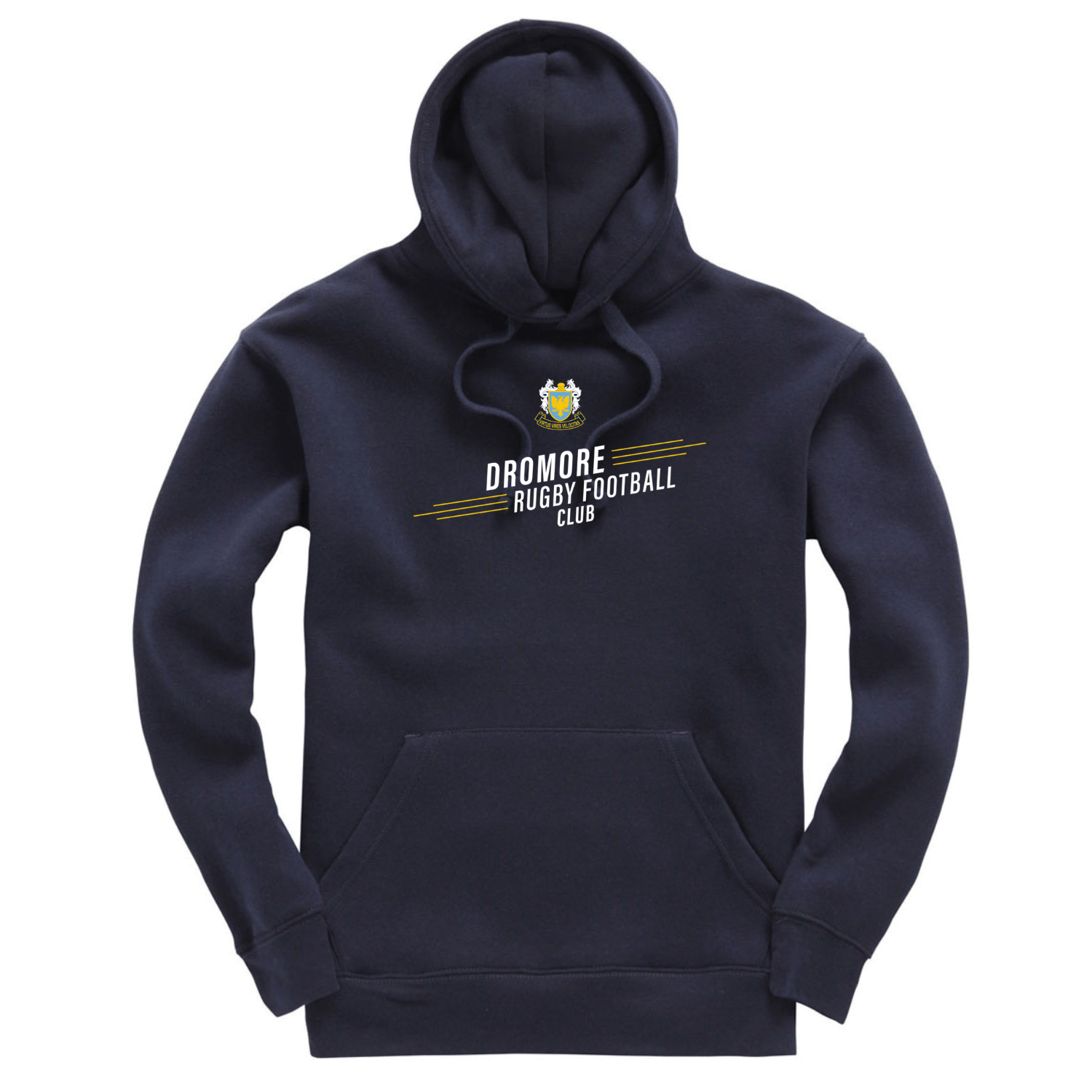Dromore Rugby Club - Heavyweight Cotton Logo Hoodie - Navy - Stash Inc. - Stash Shop