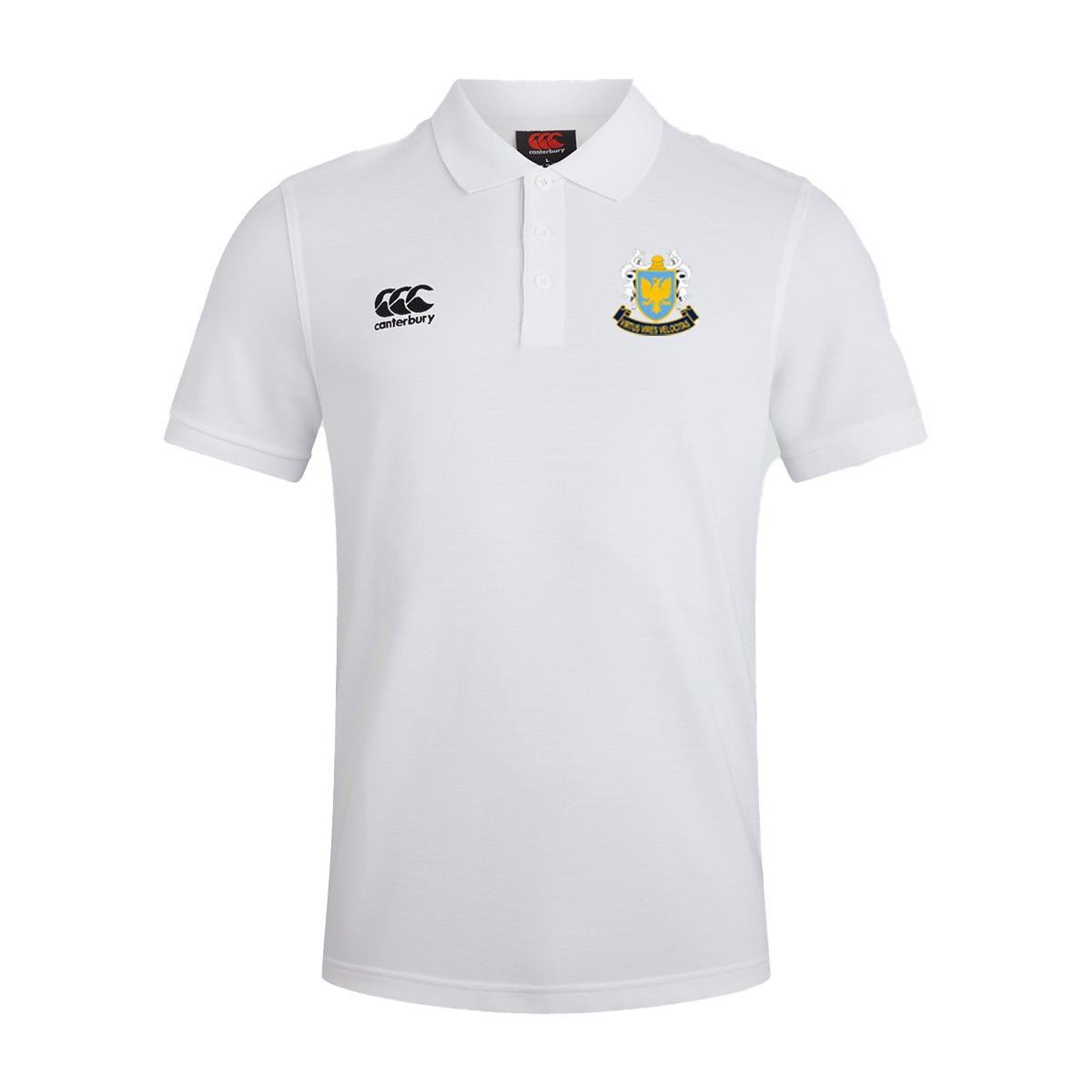 Dromore Rugby Club - Waimak Poloshirt - White - Canterbury - Stash Shop