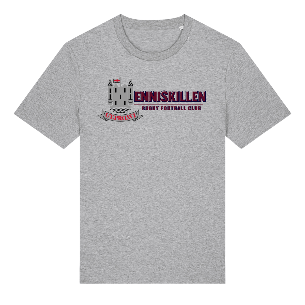 Enniskillen Rugby Club - Cotton Logo Tee - Grey - Stash Inc. - Stash Shop