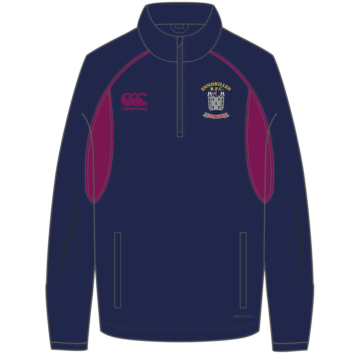 Enniskillen Rugby Club - Custom Ladies 1/4 Zip Rain Jacket - Canterbury - Stash Shop