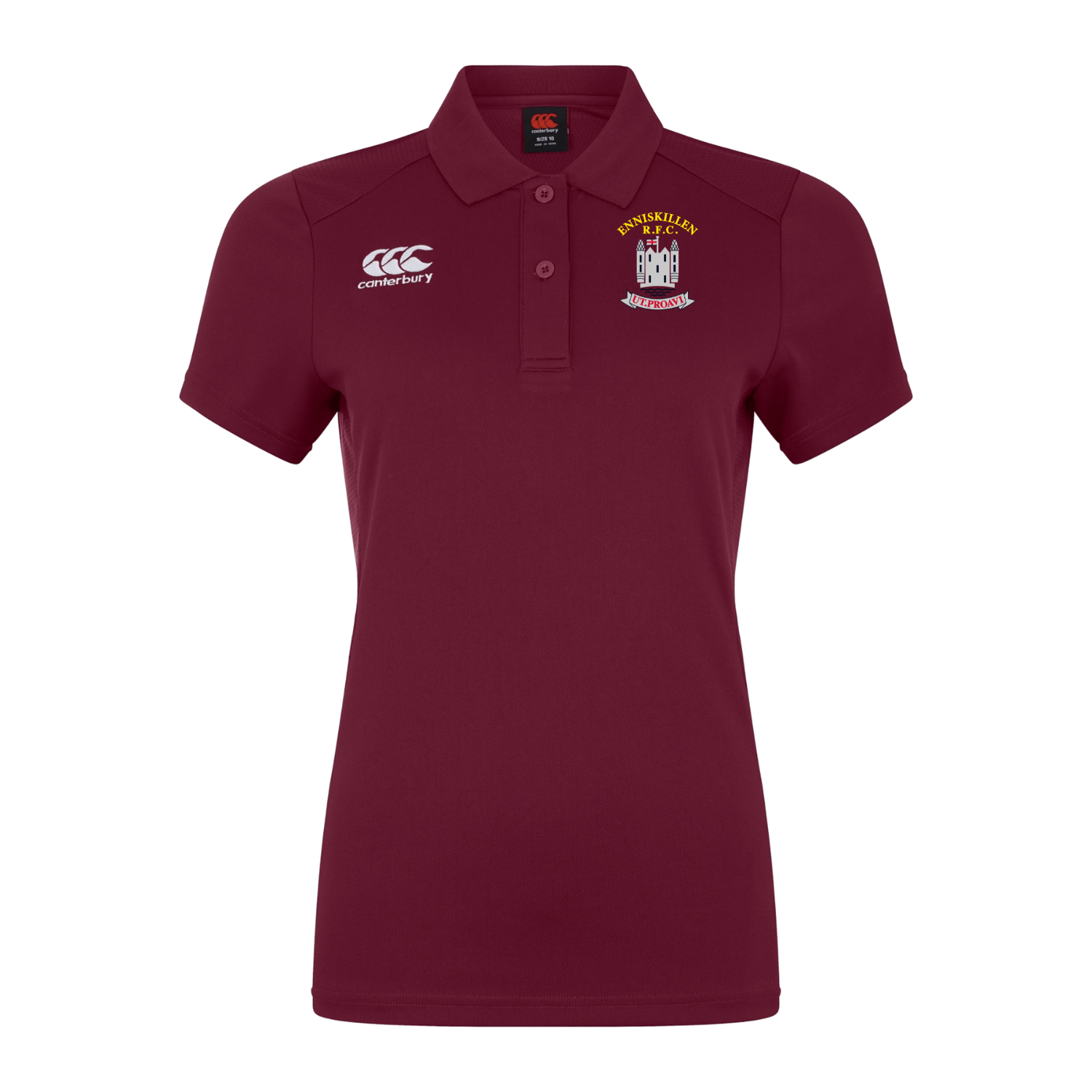 Enniskillen Rugby Club - Ladies Club Dry Polo - Maroon - Canterbury - Stash Shop