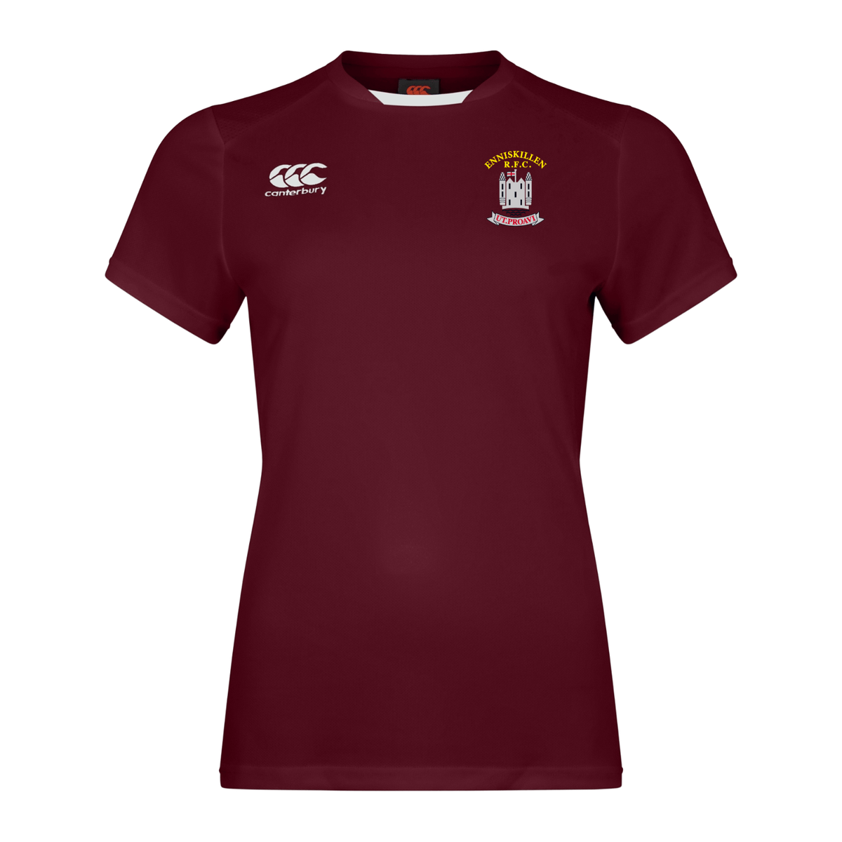 Enniskillen Rugby Club - Ladies Club Dry Tee - Maroon - Canterbury - Stash Shop