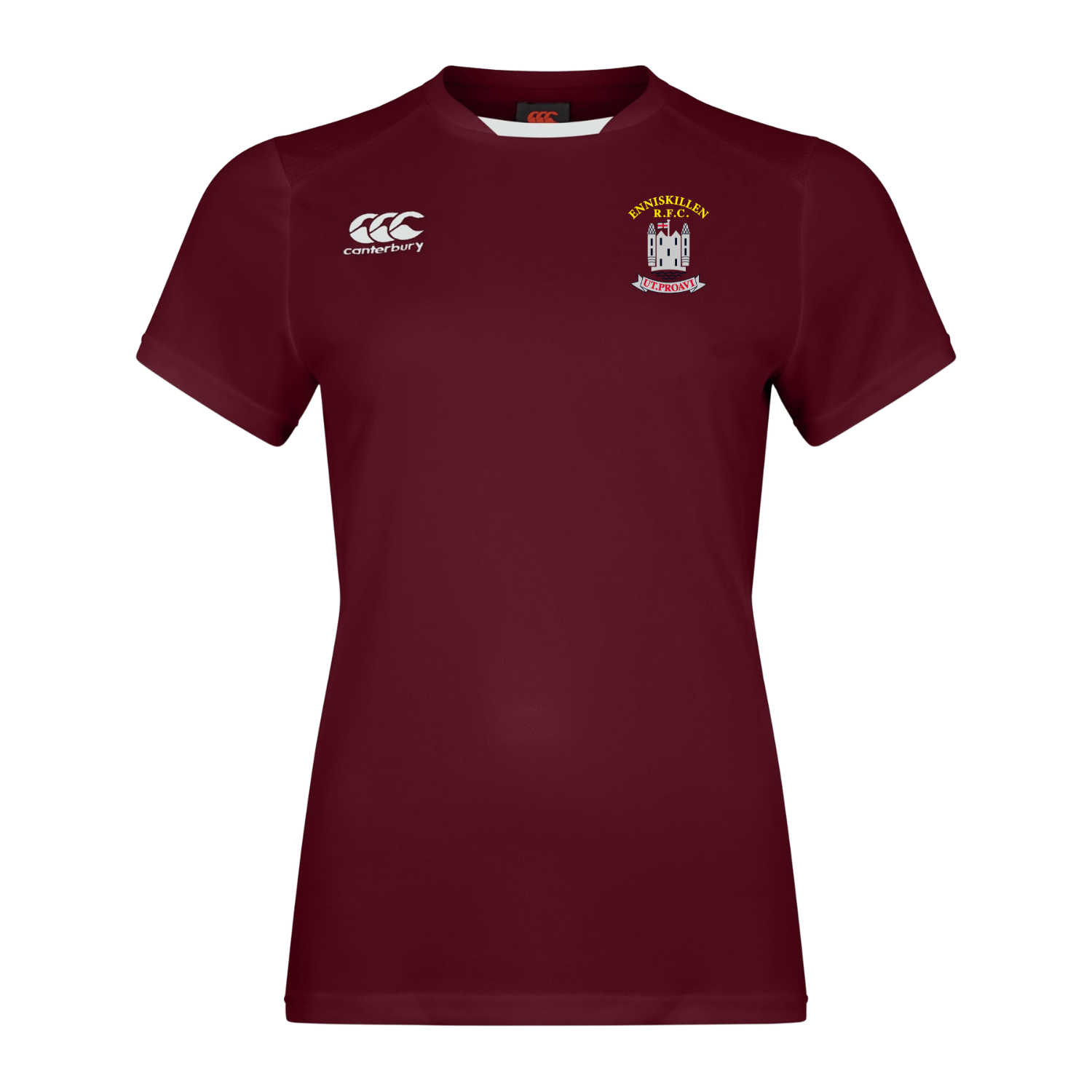 Enniskillen Rugby Club - Ladies Club Dry Tee - Maroon - Canterbury - Stash Shop