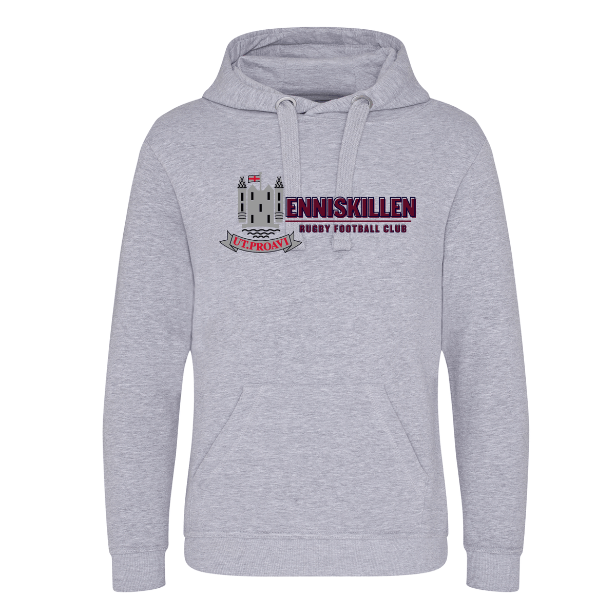 Enniskillen Rugby Club - Logo Hoody - Grey - Stash Inc. - Stash Shop