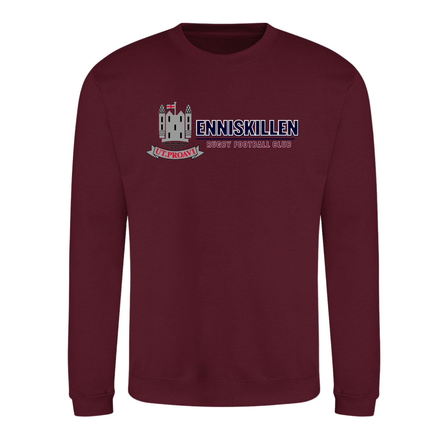 Enniskillen Rugby Club - Logo Sweatshirt - Maroon - Stash Inc. - Stash Shop