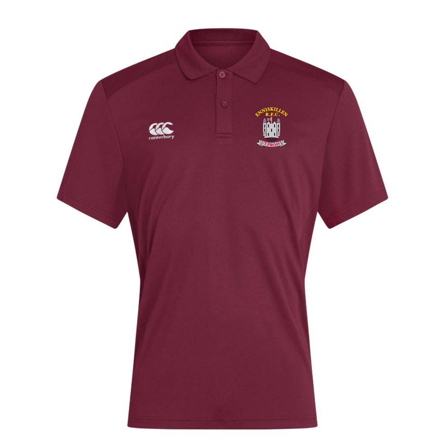 Enniskillen Rugby Club - Poly Polo - Maroon - Canterbury - Stash Shop