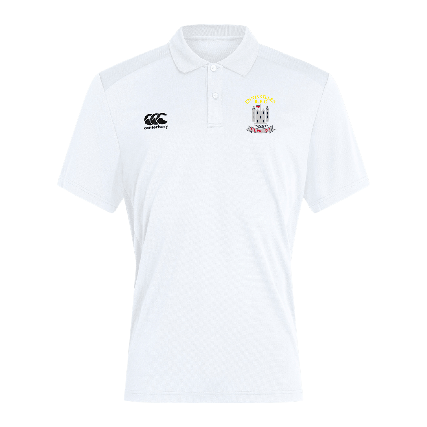 Enniskillen Rugby Club - Poly Polo - White - Canterbury - Stash Shop