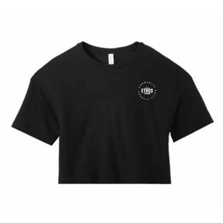 Ethos Training Ladies Cropped Tee - Washed Black -Stash Inc.- Stash Shop