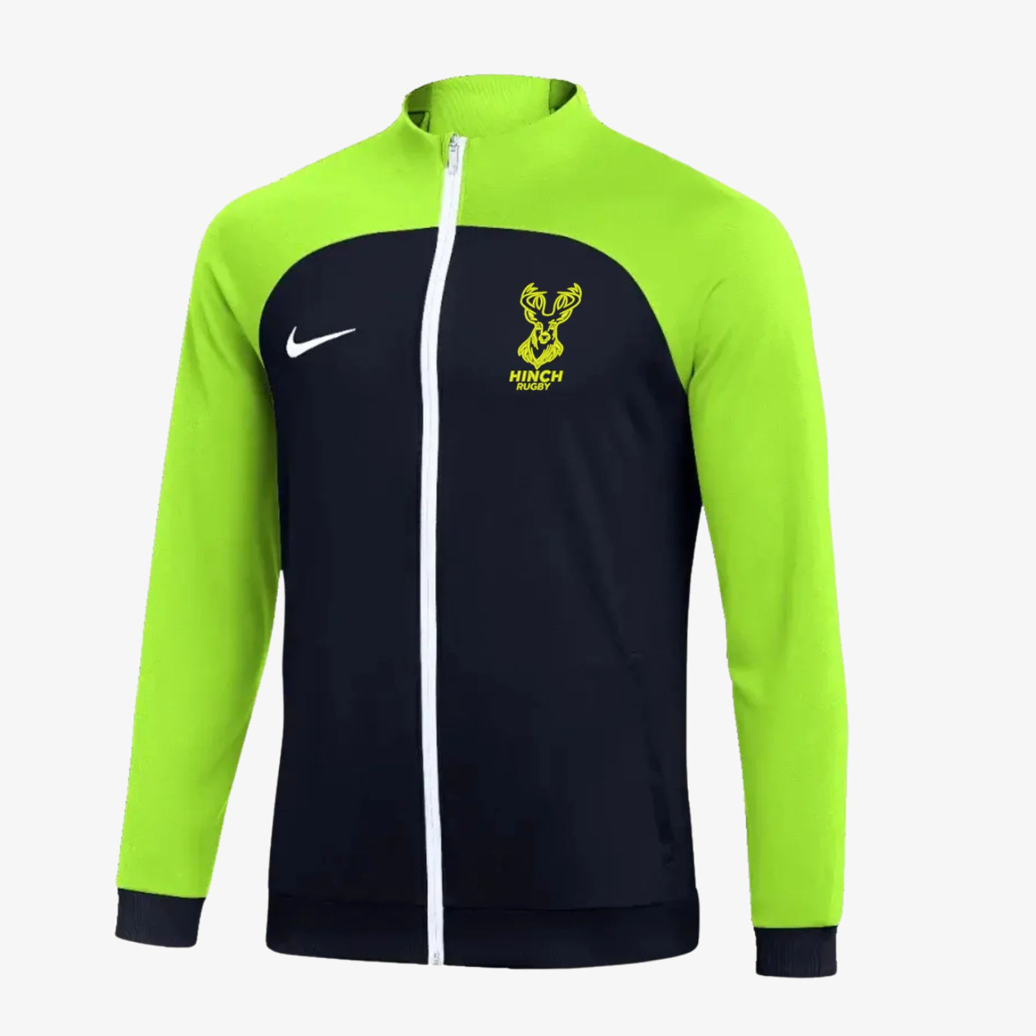 Ballynahinch Rugby Club - Black/Fluorescent Full Zip Track Top