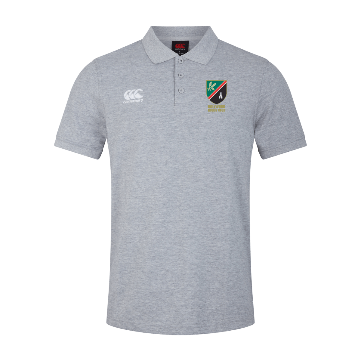 Holywood Rugby Club - Cotton Waimak Poloshirt - Grey - Canterbury - Stash Shop