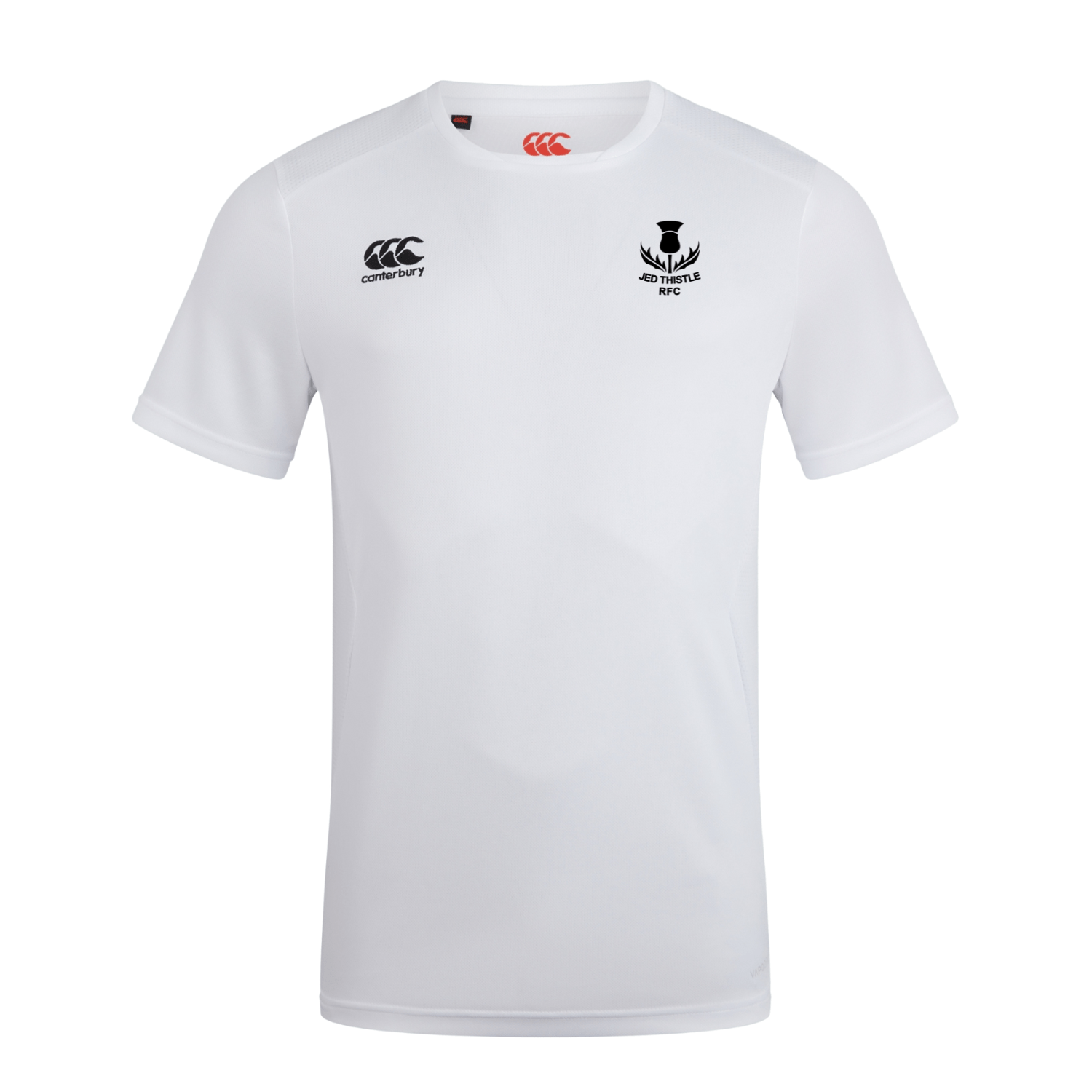 Jed Thistle Rugby Club - Club Dry Tee - White - Canterbury - Stash Shop