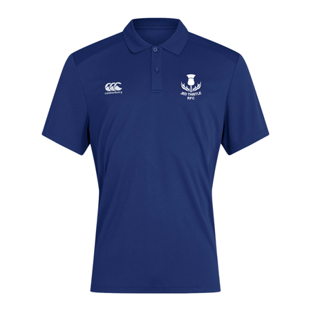 Jed Thistle Rugby Club - Poly Polo - Royal - Canterbury - Stash Shop