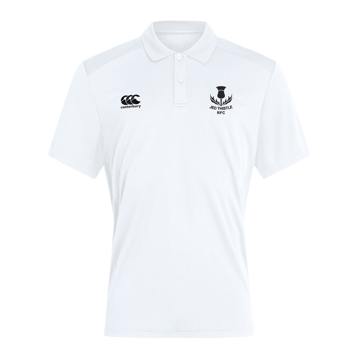Jed Thistle Rugby Club - Poly Polo - White - Canterbury - Stash Shop