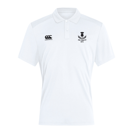 Jed Thistle Rugby Club - Poly Polo - White - Canterbury - Stash Shop