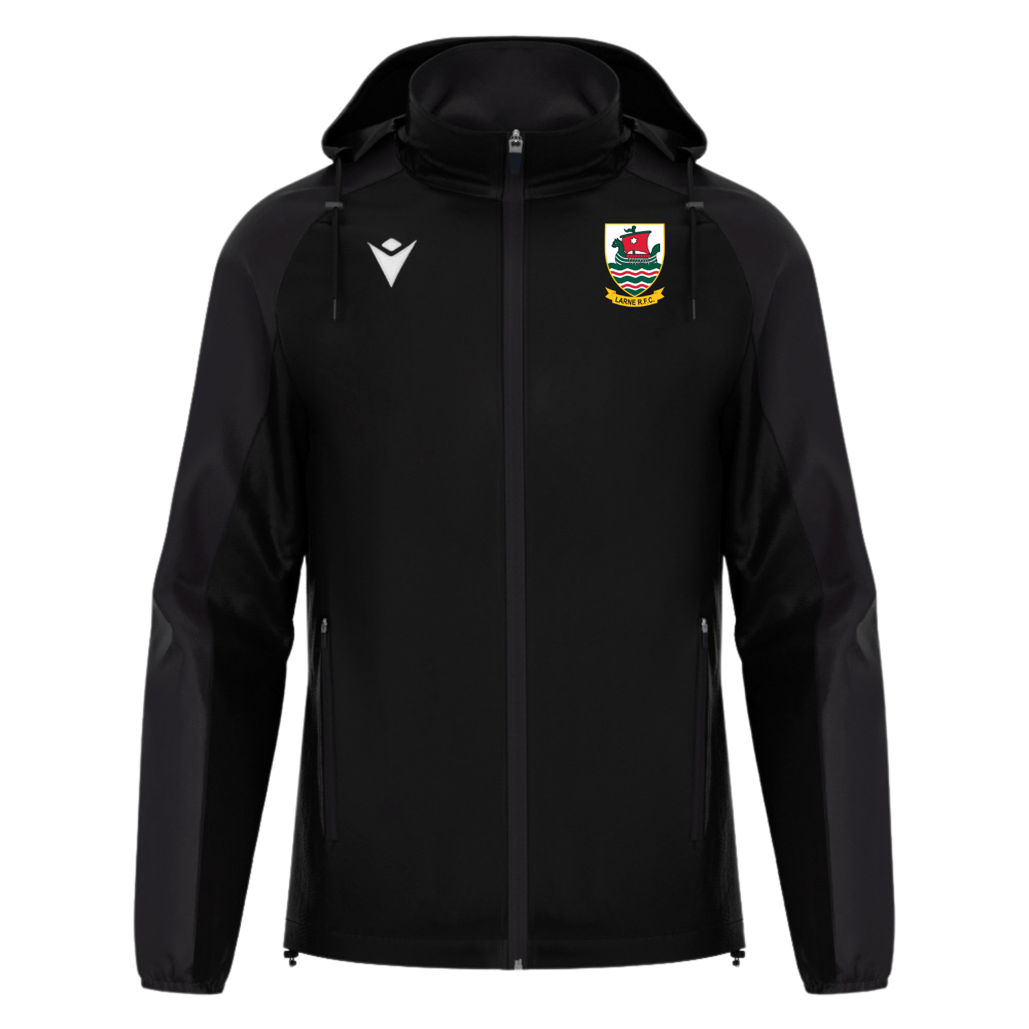 Larne Rugby Club - Fleece Lined Rain Jacket - Macron - Stash Shop