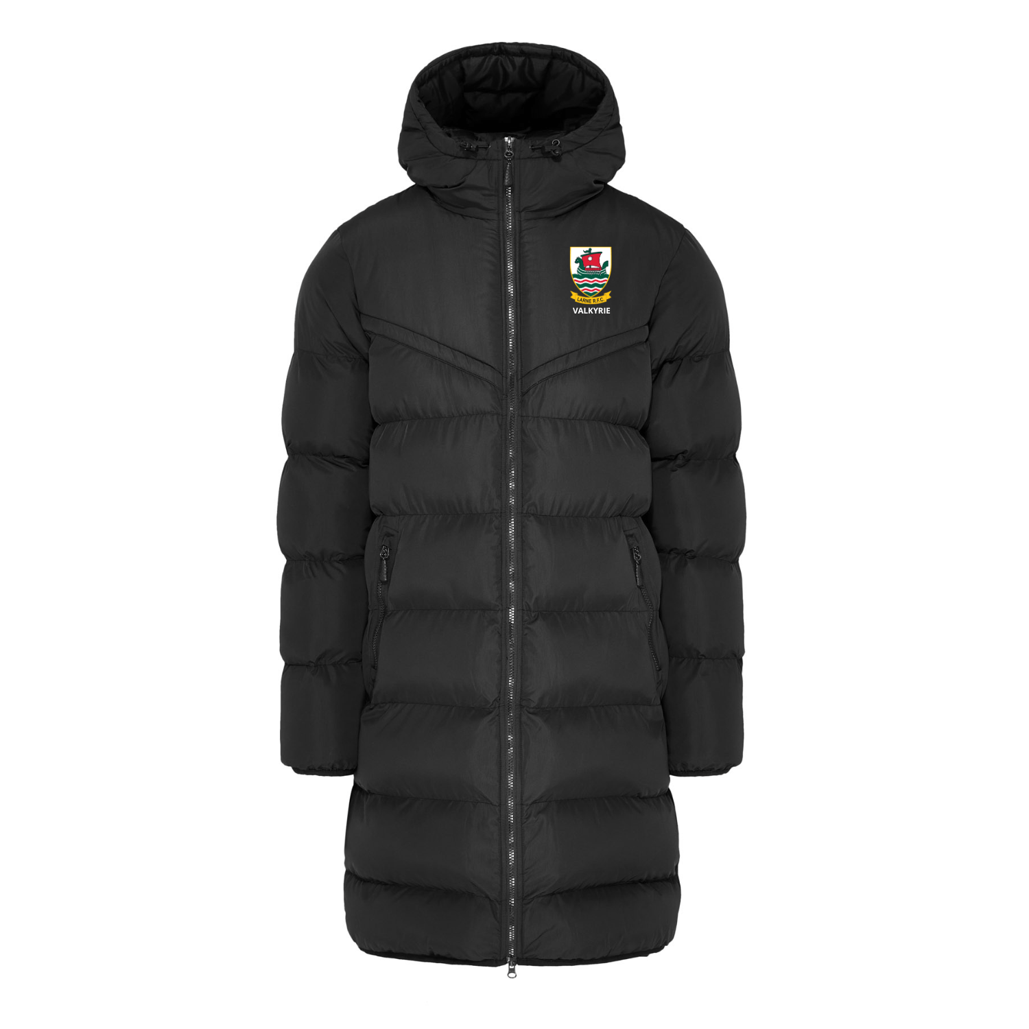 Larne Rugby Club - Valkyrie Chevron Puffer Coat - Stash Shop - Stash Shop