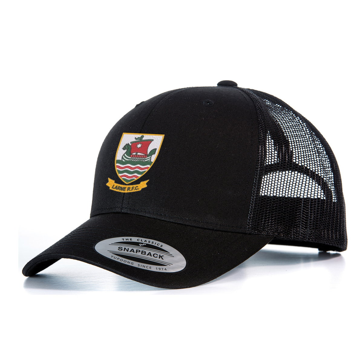 Larne Rugby Club - Retro Trucker Cap - Black