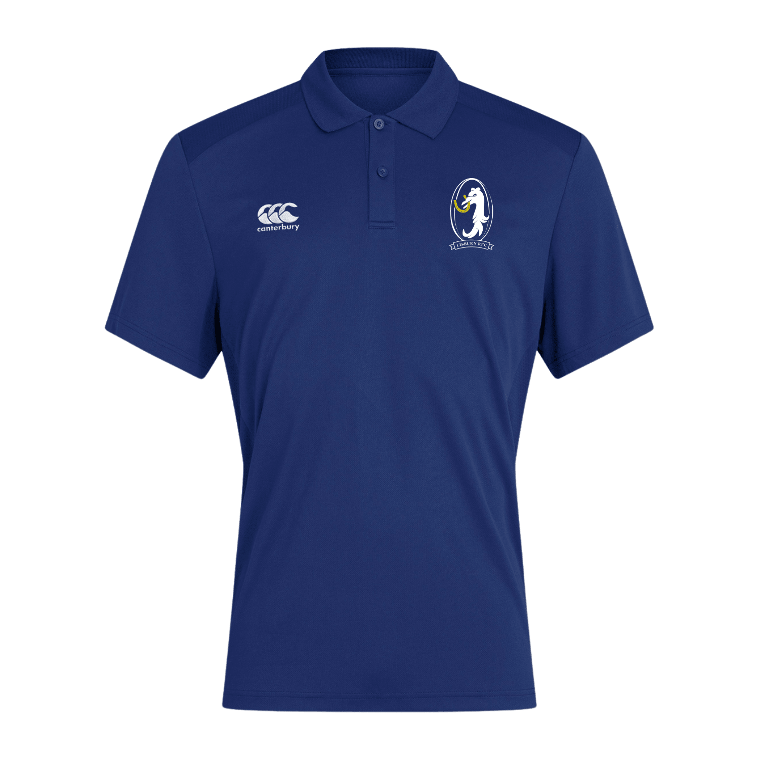 Lisburn Rugby Club - Poly Polo - Royal -Canterbury- Stash Shop