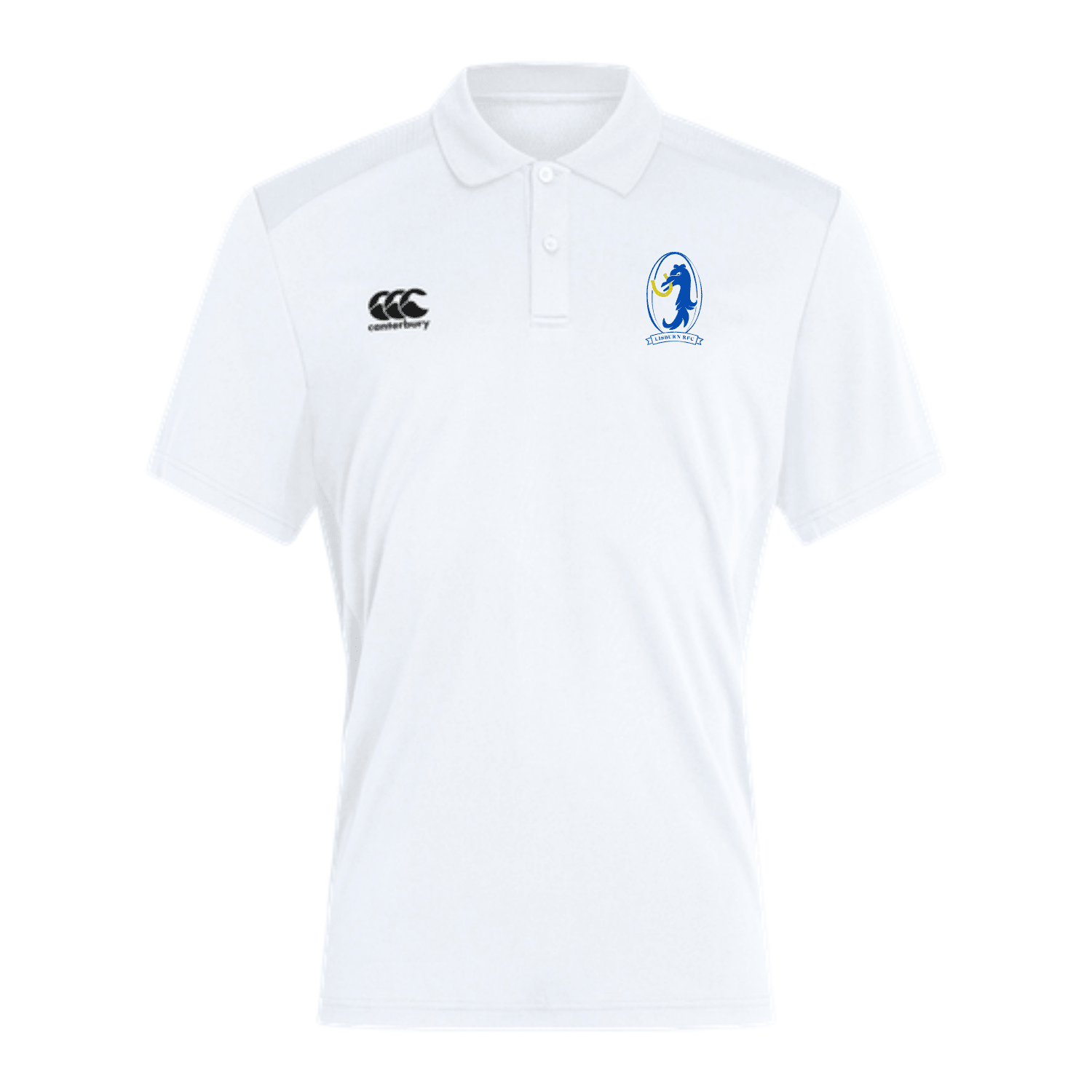Lisburn Rugby Club - Poly Polo - White -Canterbury- Stash Shop
