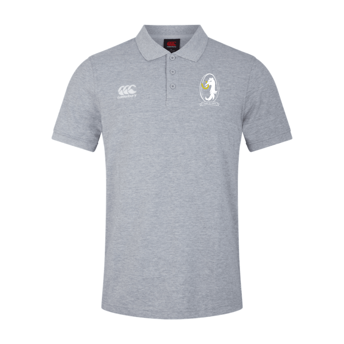 Lisburn Rugby Club - Waimak Poloshirt - Grey -Canterbury- Stash Shop