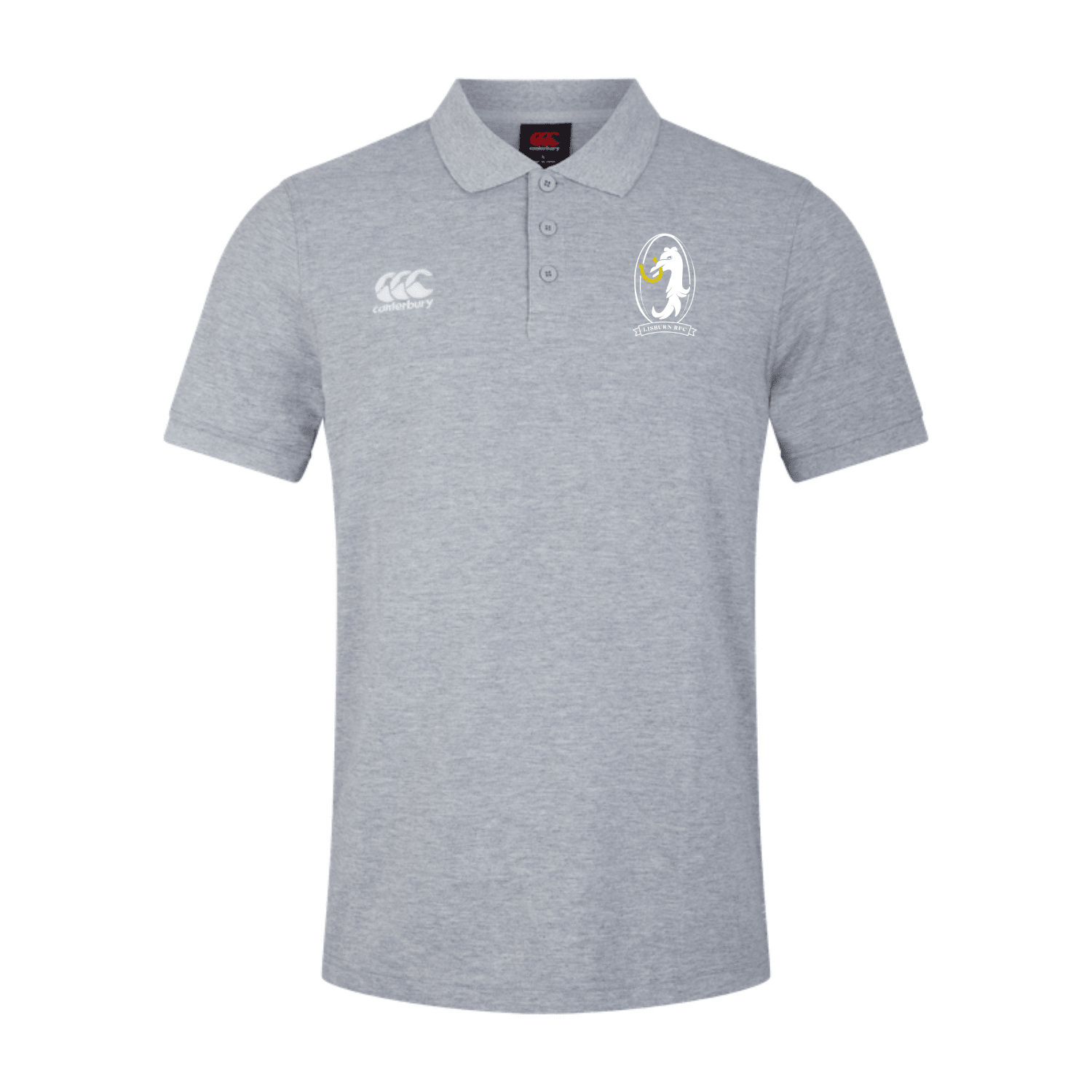 Lisburn Rugby Club - Waimak Poloshirt - Grey -Canterbury- Stash Shop