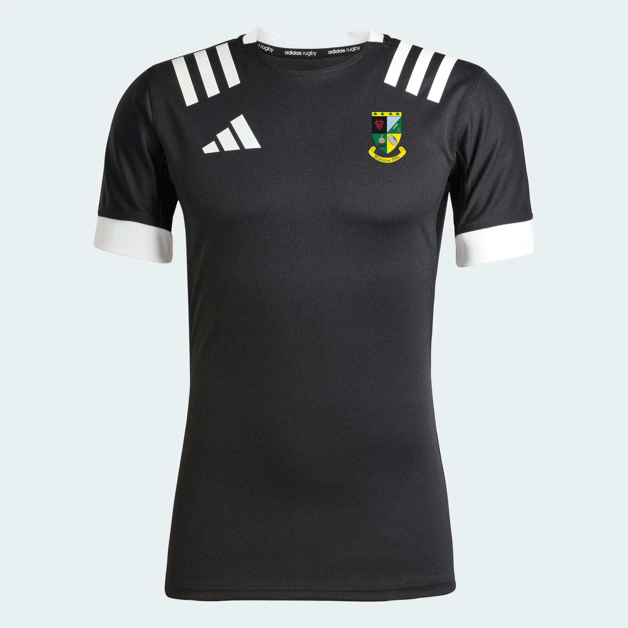 Midleton Rugby Club - 3 Stripe Rugby Jersey - Black -adidas- Stash Shop