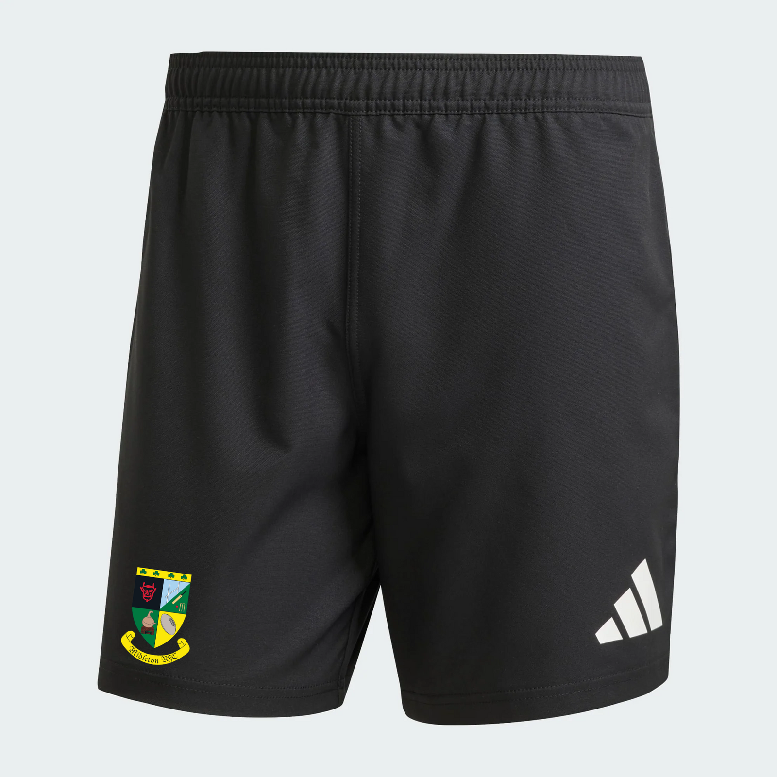 Midleton Rugby Club - 3 Stripe Rugby Shorts - Black