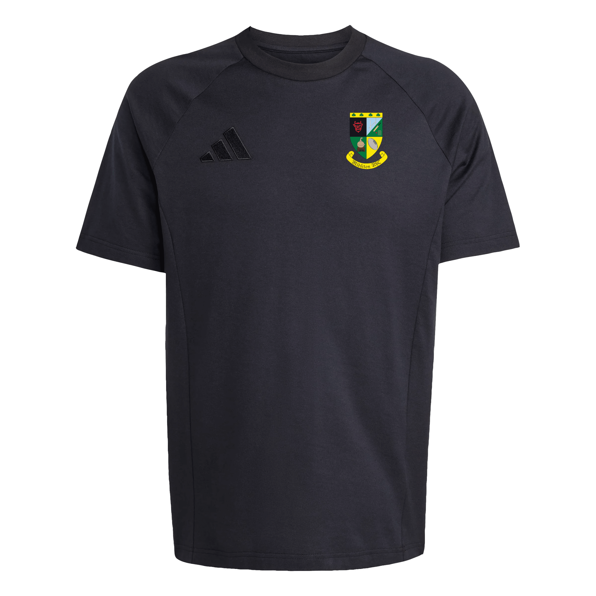 Midleton Rugby Club - Advantage 25 SS Travel Tee - Black -adidas- Stash Shop