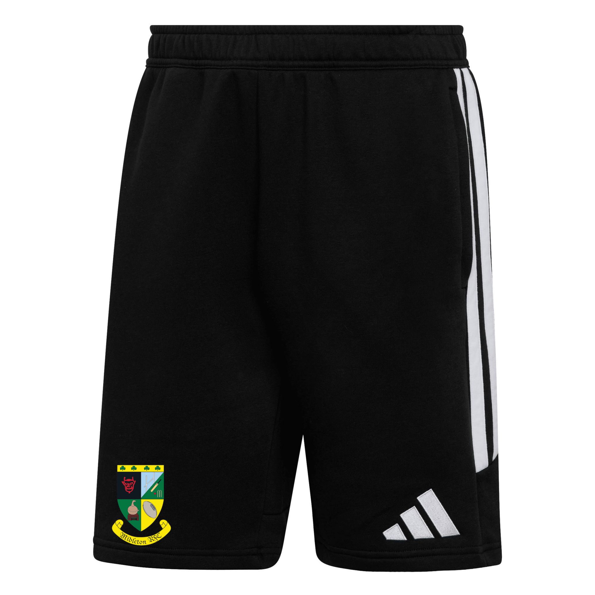 Midleton Rugby Club - Advantage 26 Zip-Pocket Cotton Sweat Shorts - Black -adidas- Stash Shop