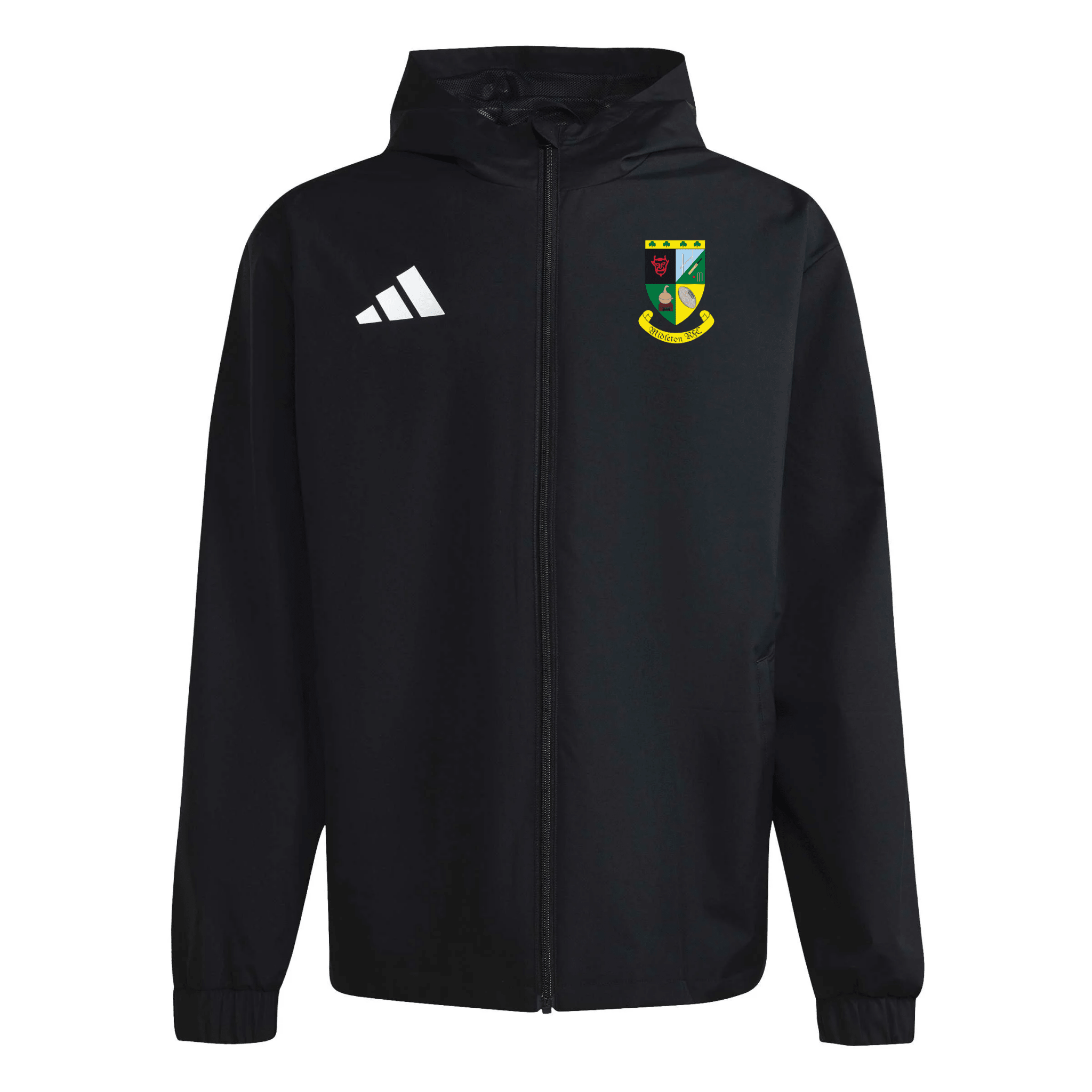 Midleton Rugby Club - Core 26 Hooded All-Weather Jacket - Black -adidas- Stash Shop
