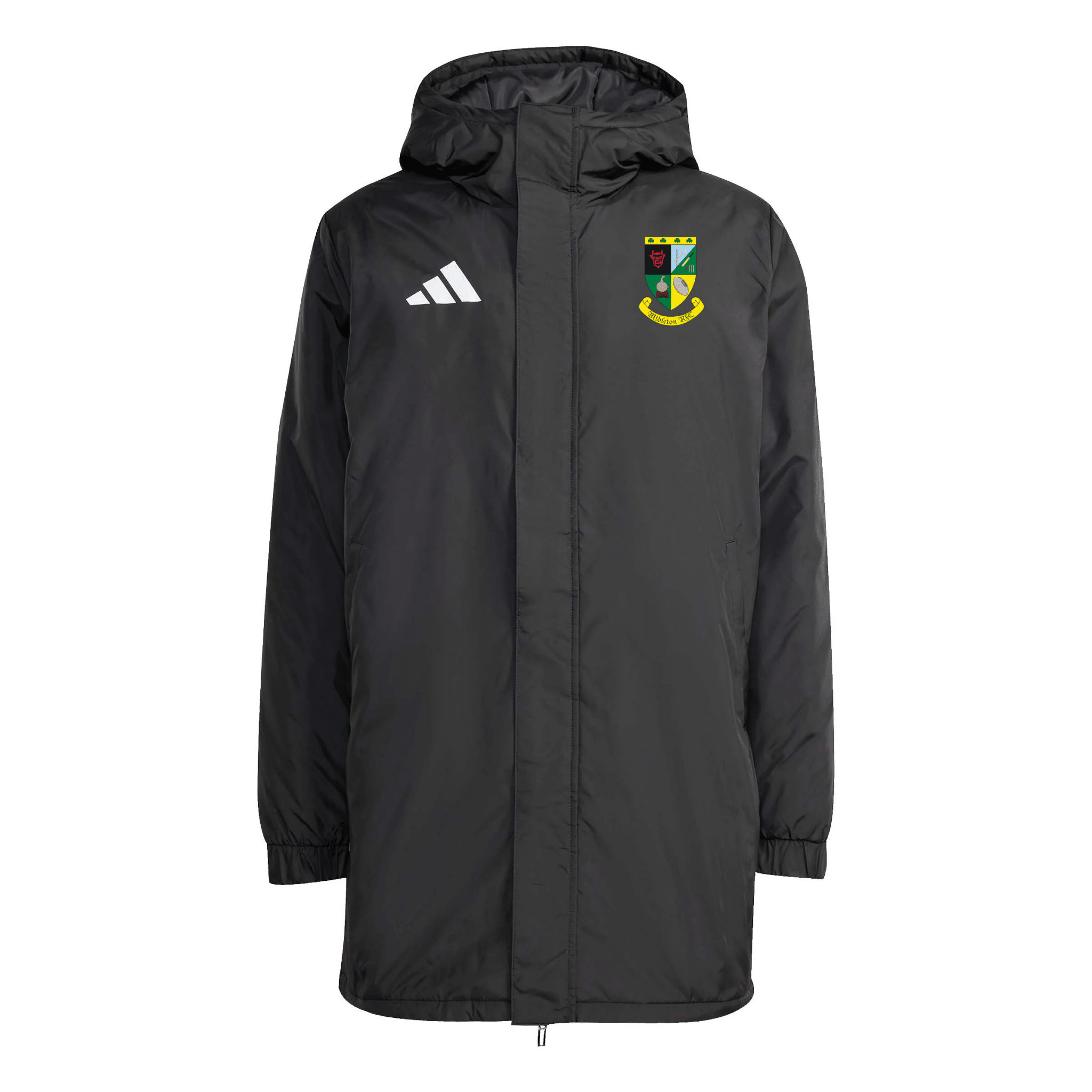 Midleton Rugby Club - Core 26 Hooded Stadium Jacket - Black -adidas- Stash Shop