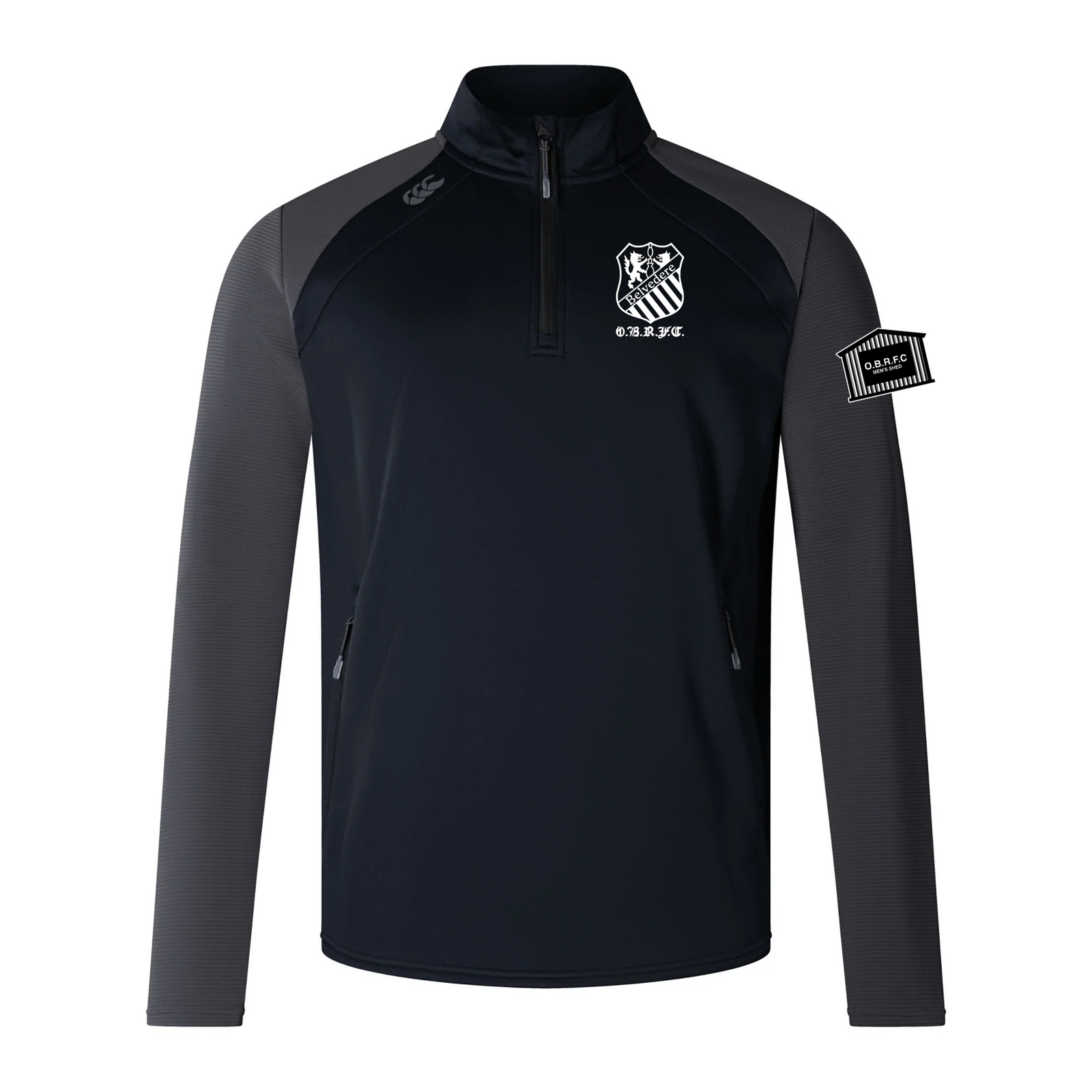 OBRFC Men's Shed - Elite 1/4 Zip Top - Black