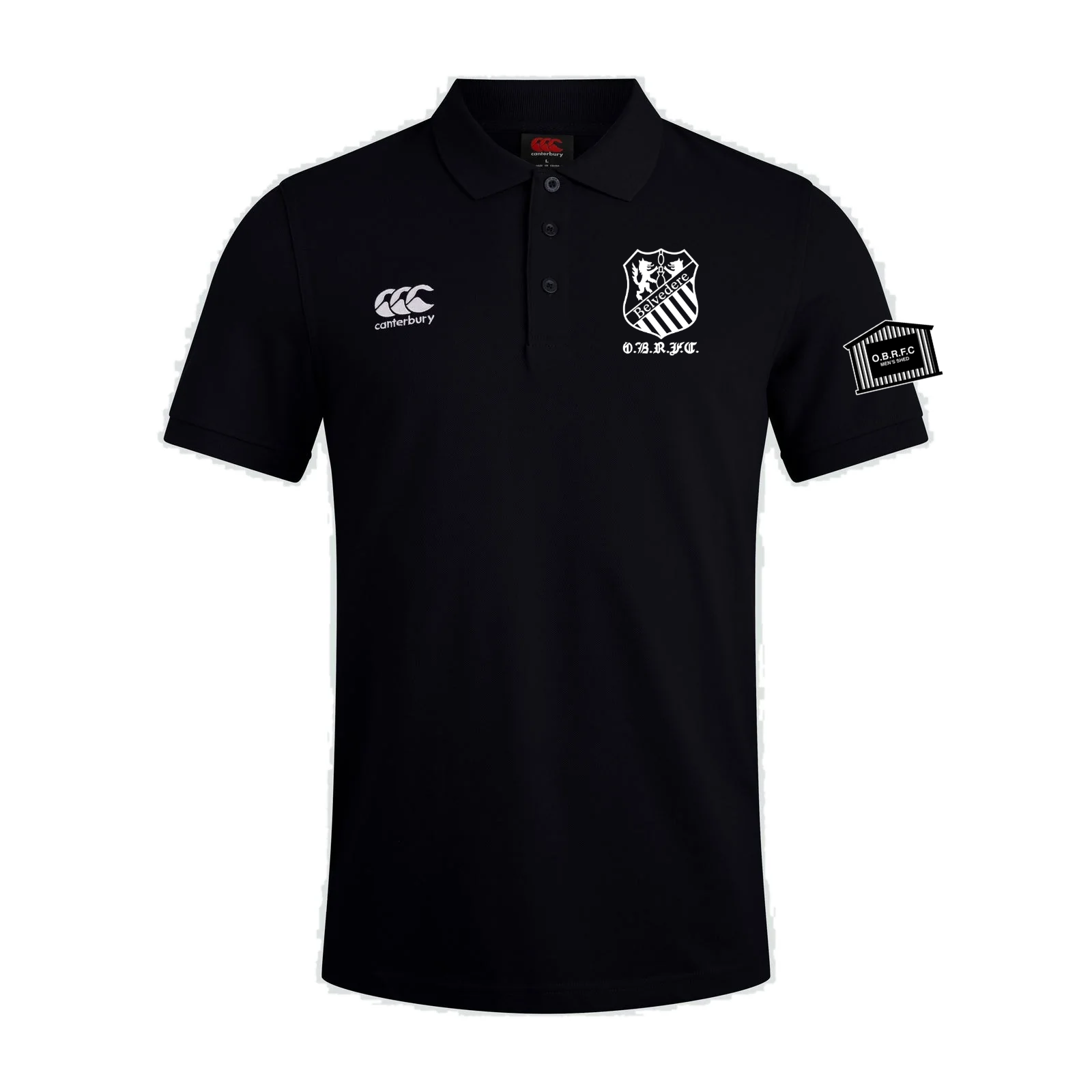 OBRFC Men's Shed - Waimak Polo Shirt - Black