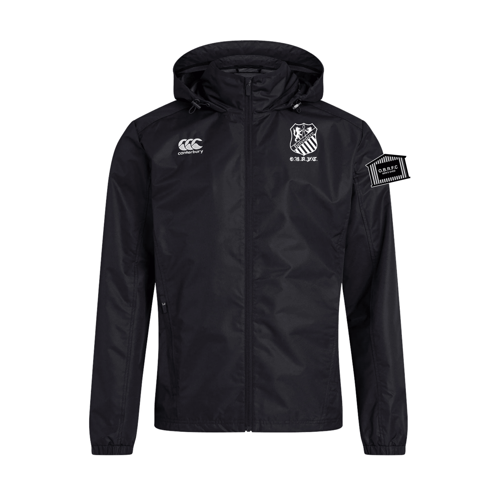 OBRFC Men's Shed - Club Vaposhield Full Zip Rain Jacket - Black -Canterbury- Stash Shop