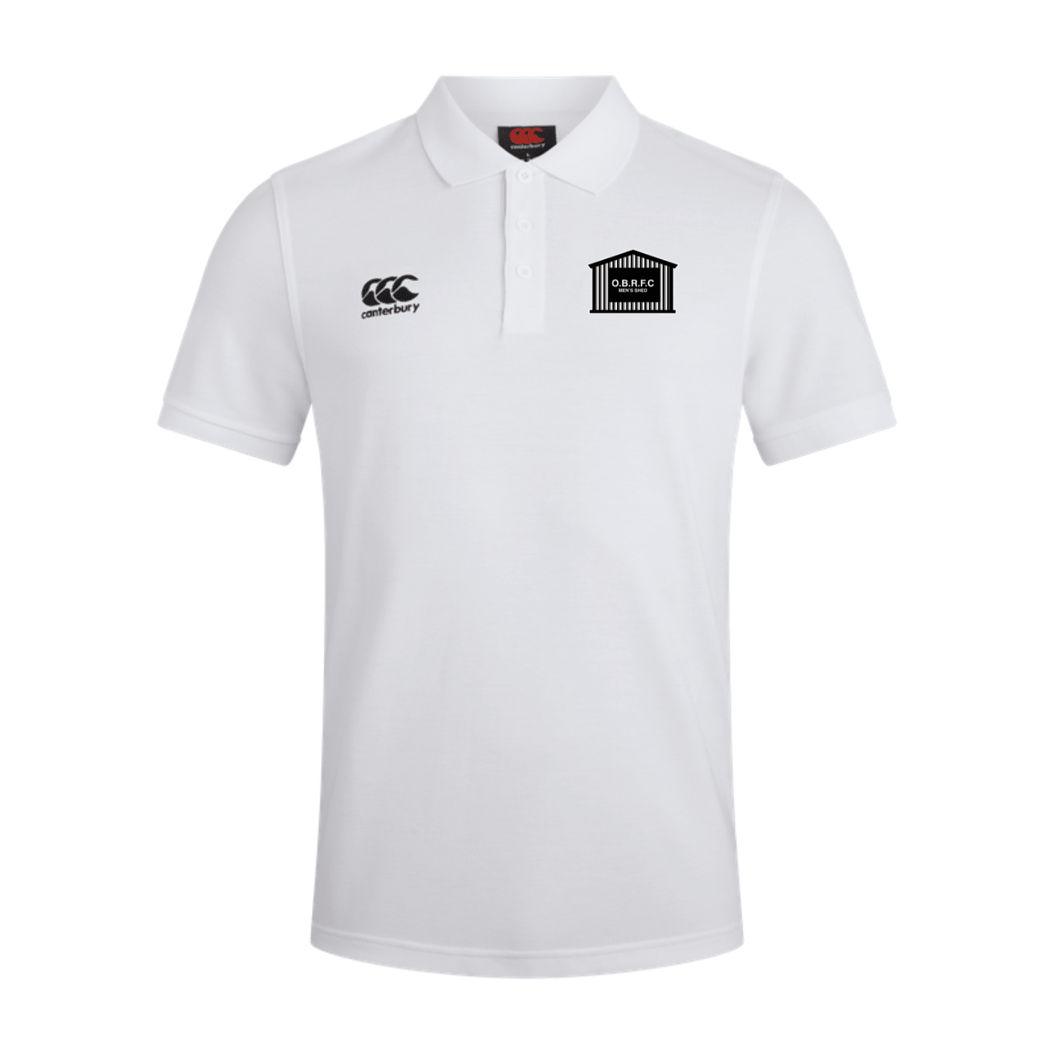 OBRFC Men's Shed - Cotton Waimak Poloshirt - White -Canterbury- Stash Shop