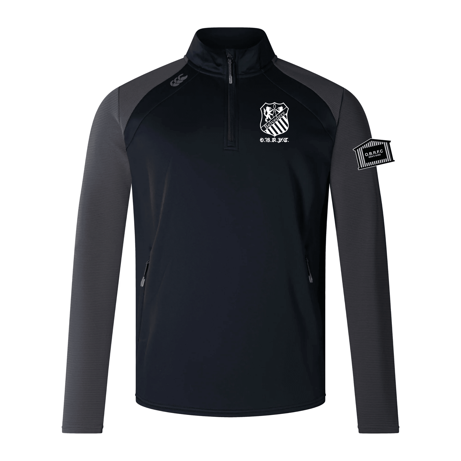 OBRFC Men's Shed - Elite 1/4 Zip Top - Black -Canterbury- Stash Shop