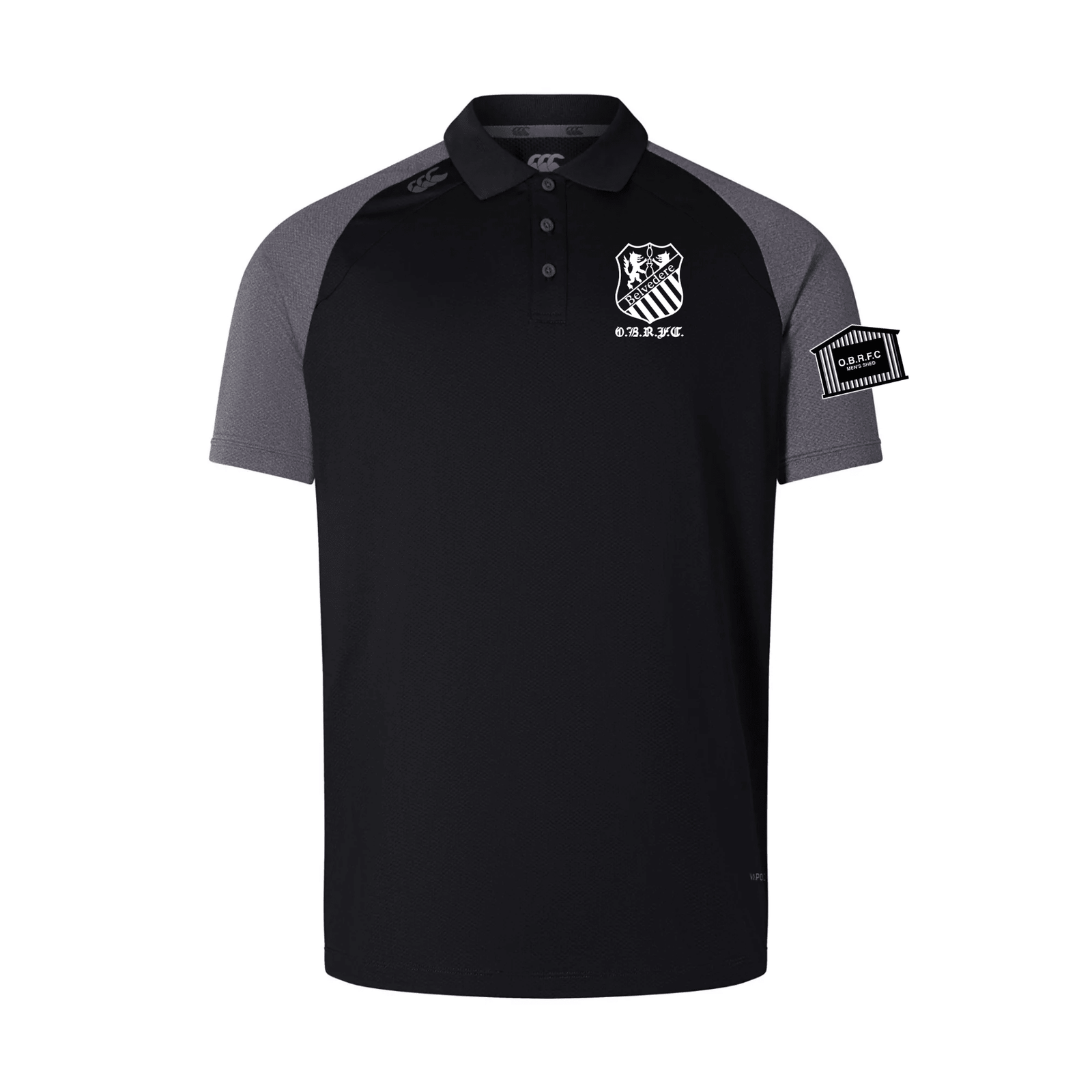OBRFC Men's Shed - Elite Polo Shirt - Black -Canterbury- Stash Shop