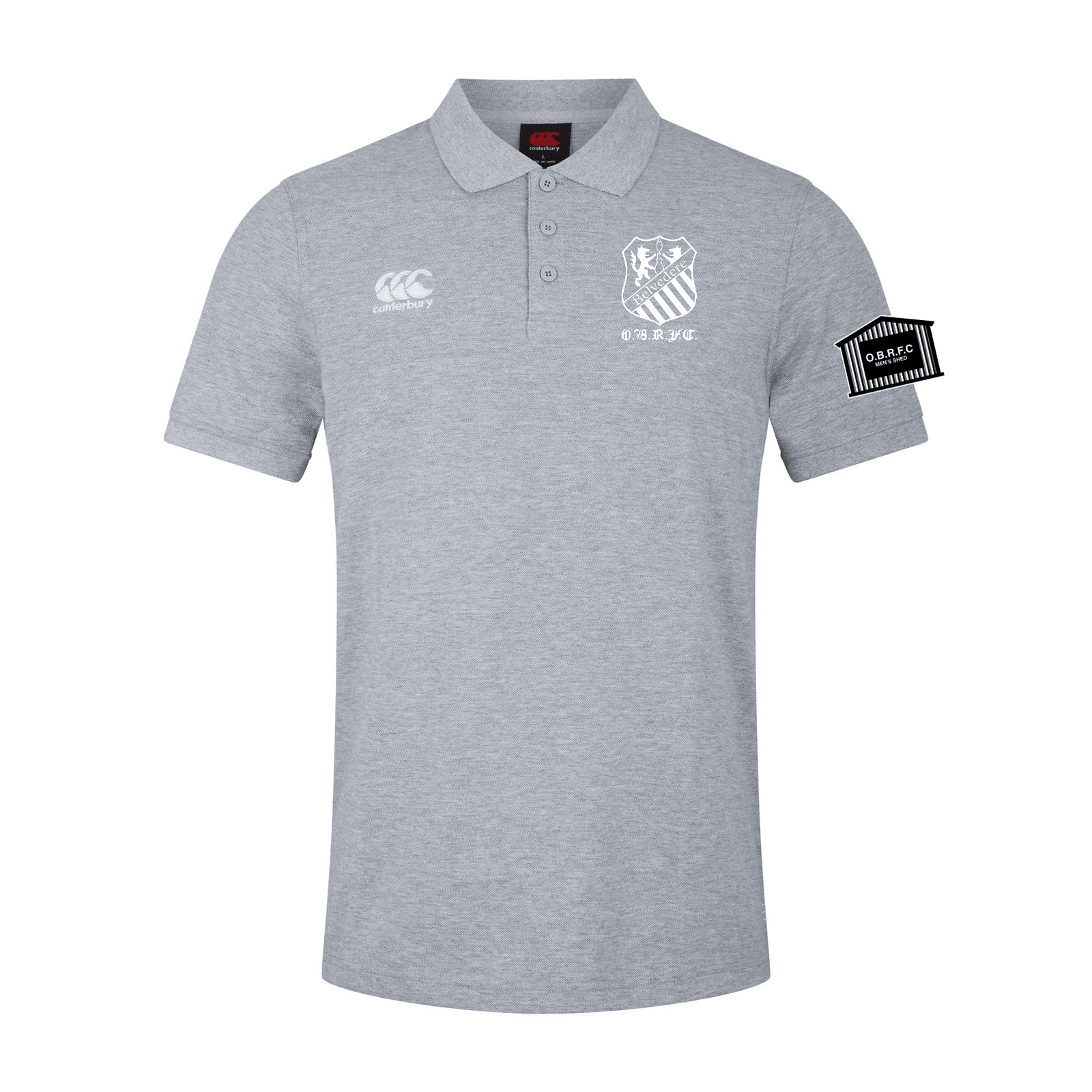 OBRFC Men's Shed - Waimak Polo Shirt - Grey -Canterbury- Stash Shop