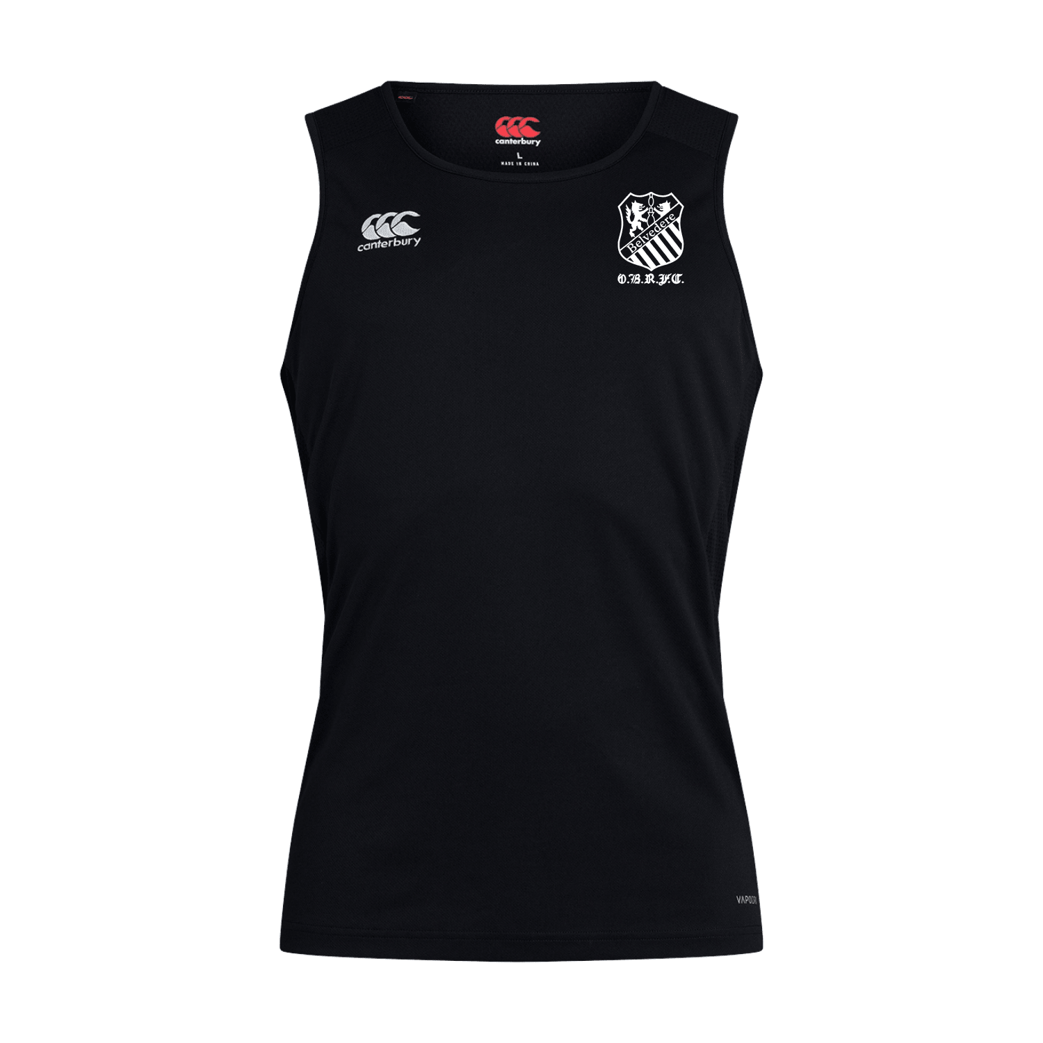 Old Belvedere Rugby Club - Club Dry Singlet - Black - Canterbury - Stash Shop