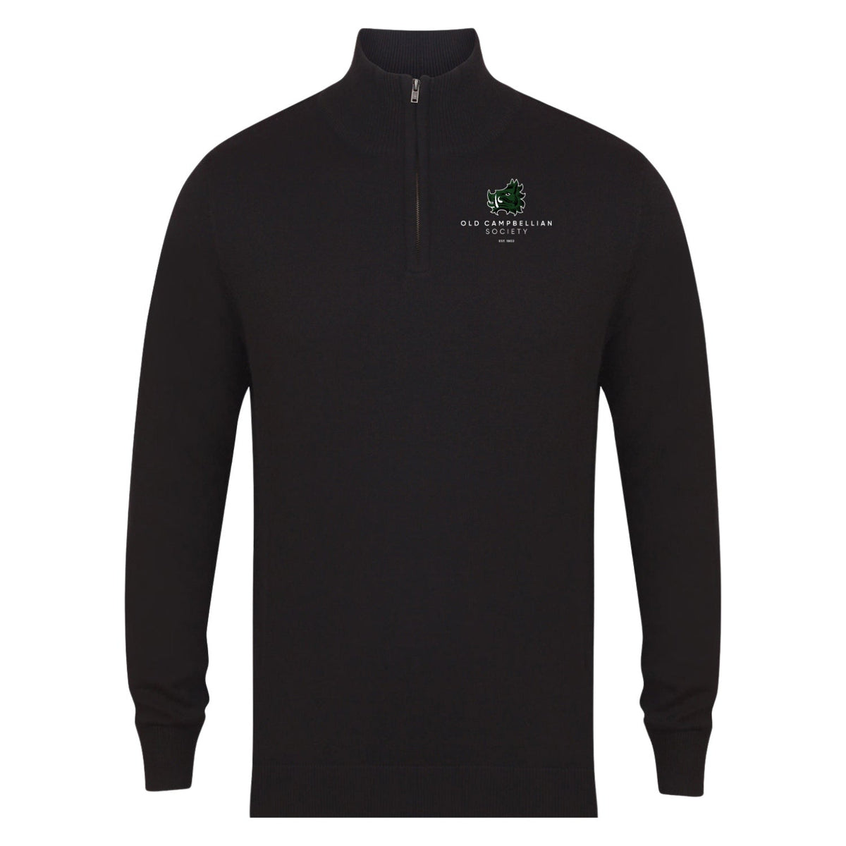 Old Campbellian Society - 1/4 Zip Cotton Jumper - Stash Inc. - Stash Shop