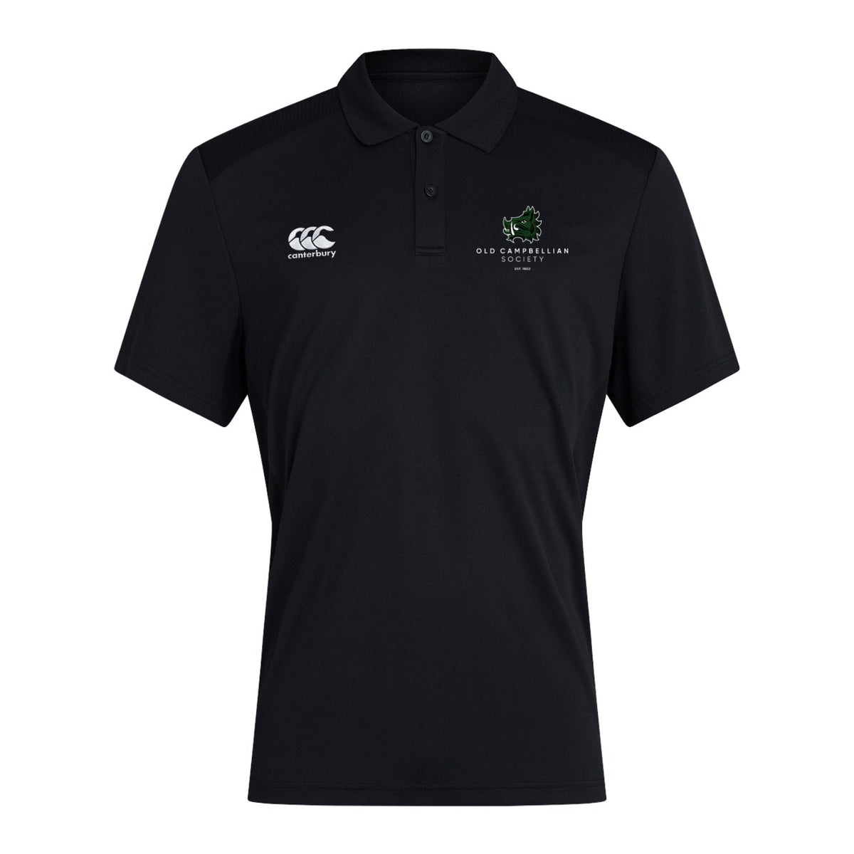 Old Campbellian Society - Club Dry Polo - Black - Canterbury - Stash Shop